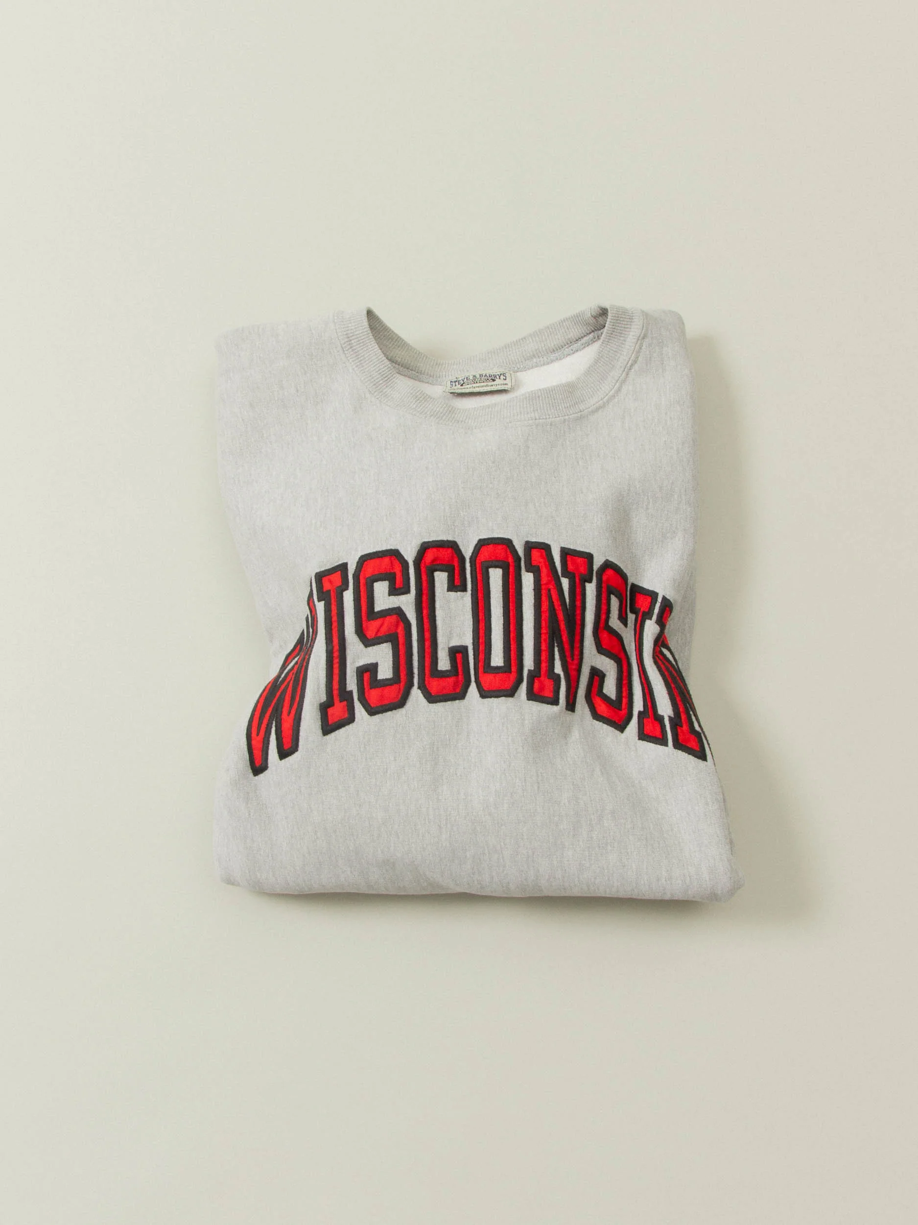Vtg 1990s Reverse Weave Wisconsin Sweatshirt (XXL) - Image 6