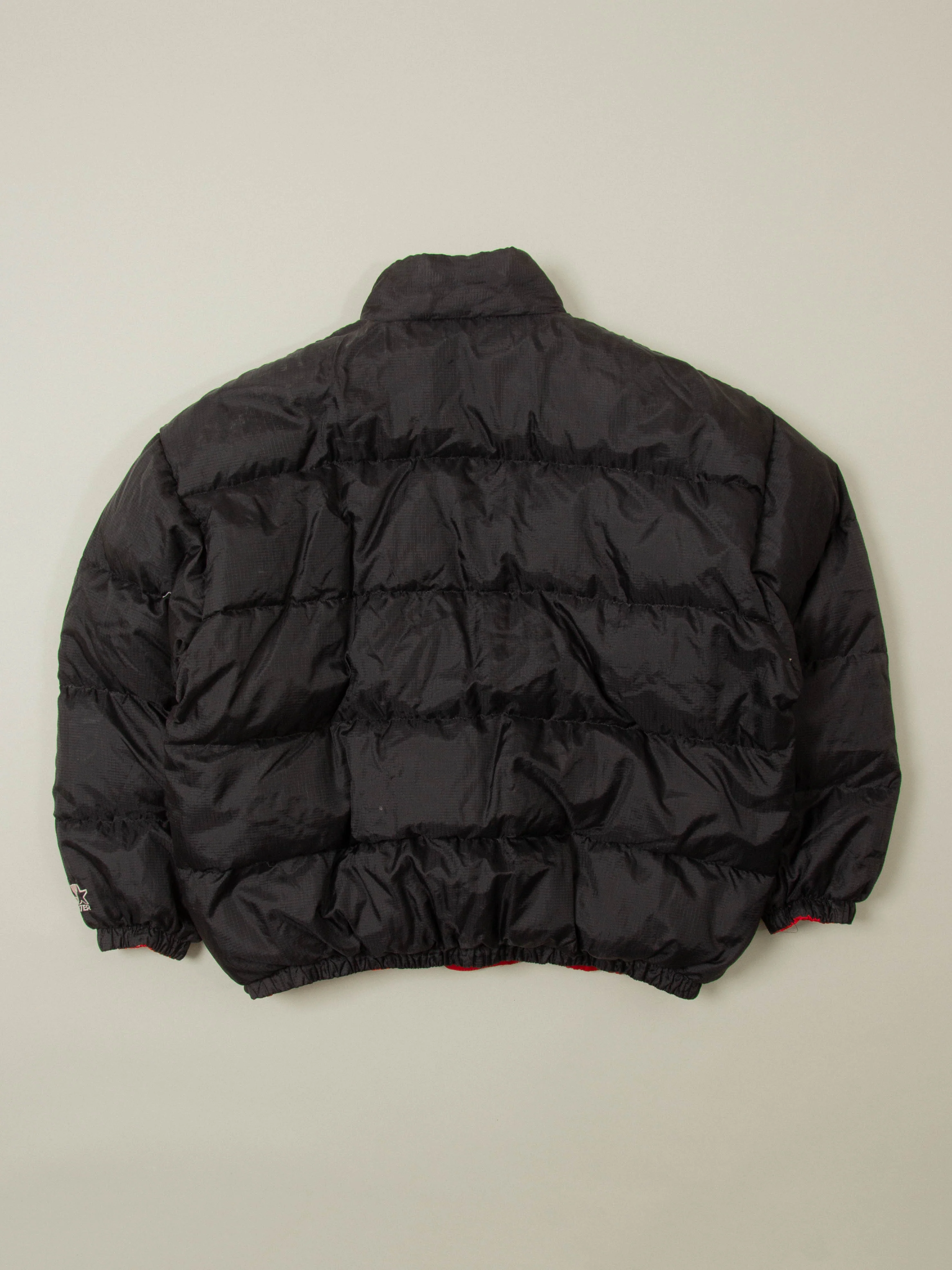 Vtg 1990s Reversible Chicago Bulls Starter Down Jacket (XL) - Image 3