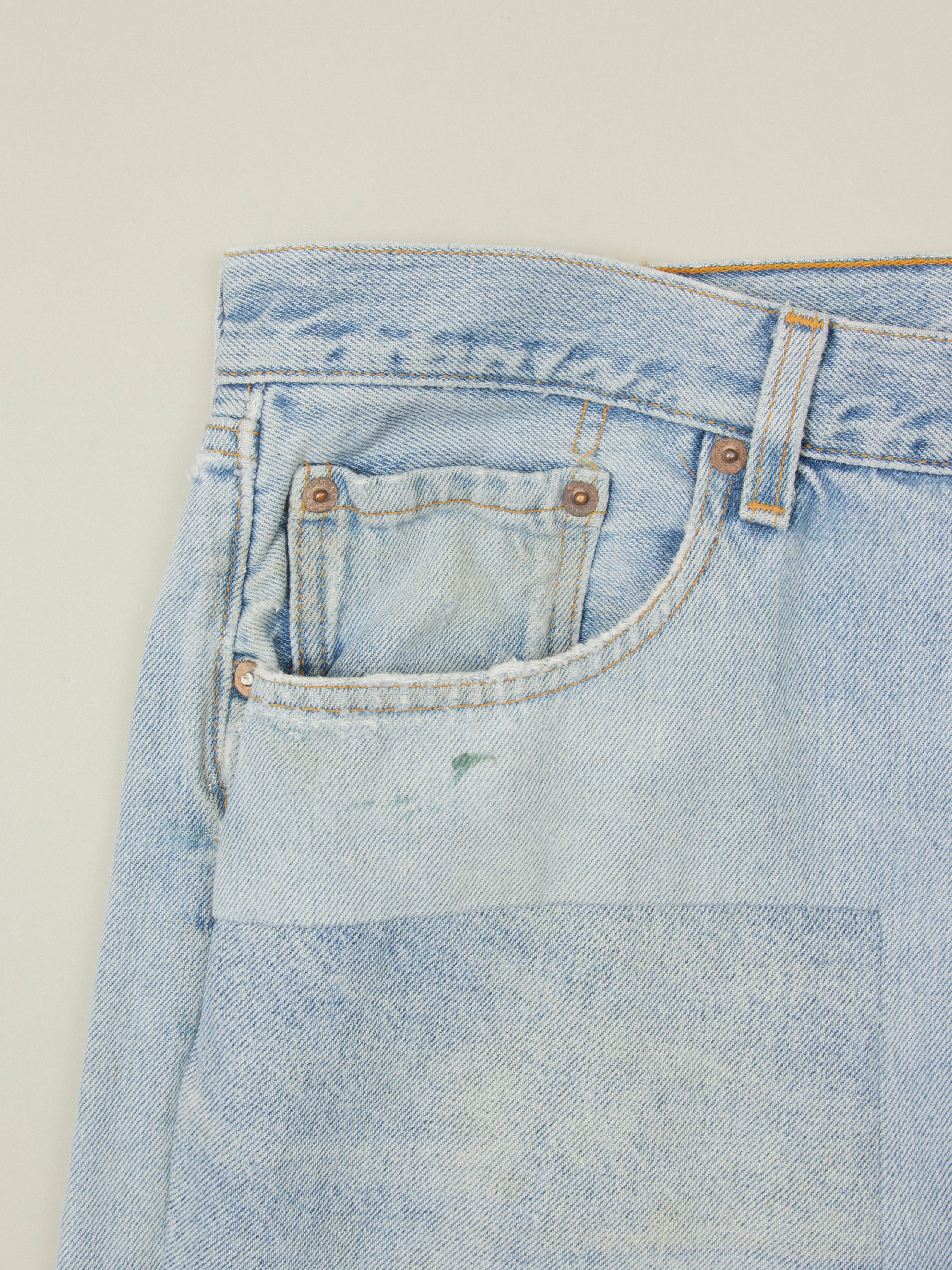 Vtg 1990s Reworked Levi's 501 Jeans - Made in USA (36x34) - Image 3