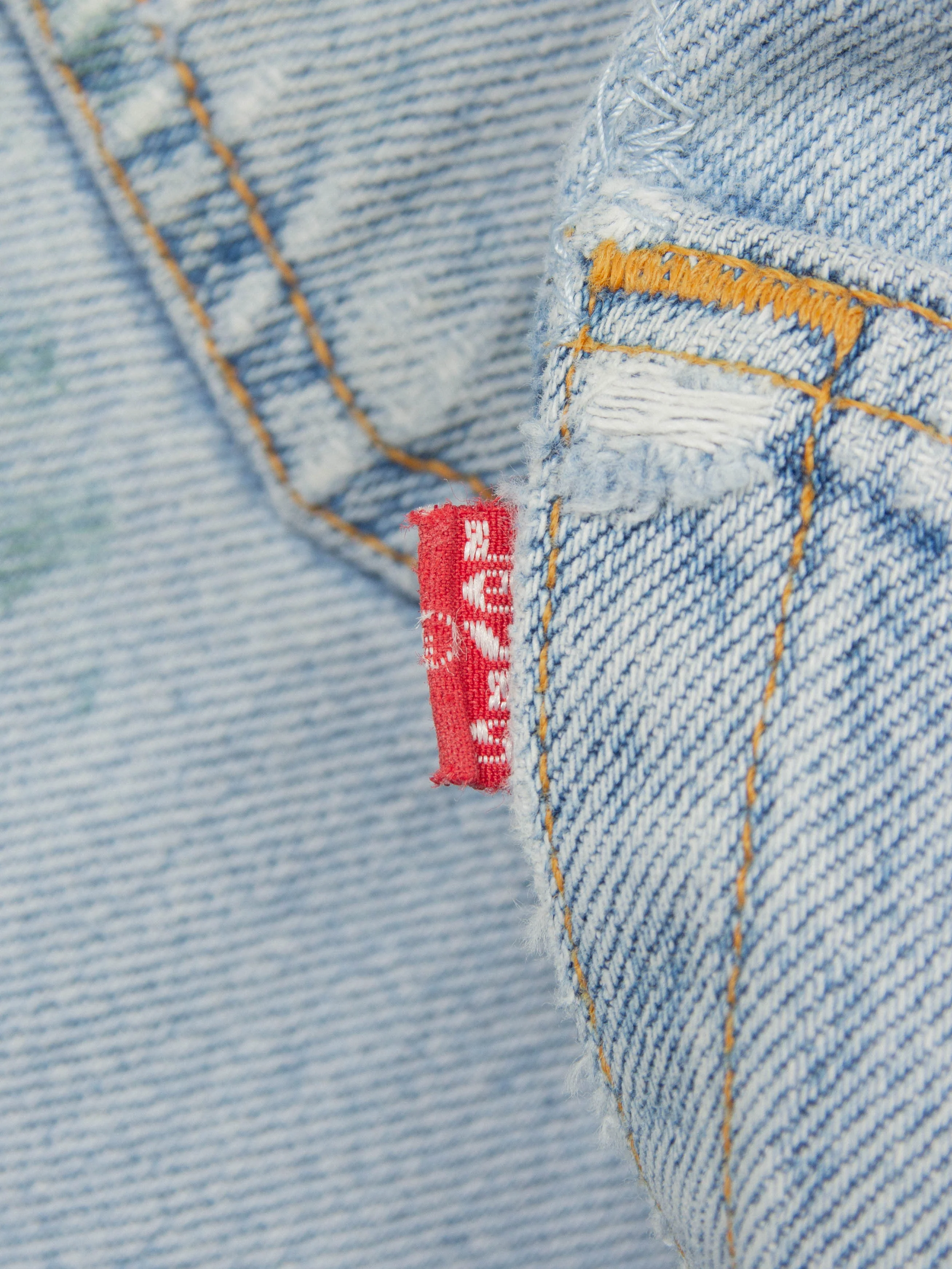 Vtg 1990s Reworked Levi's 501 Jeans - Made in USA (36x34) - Image 5