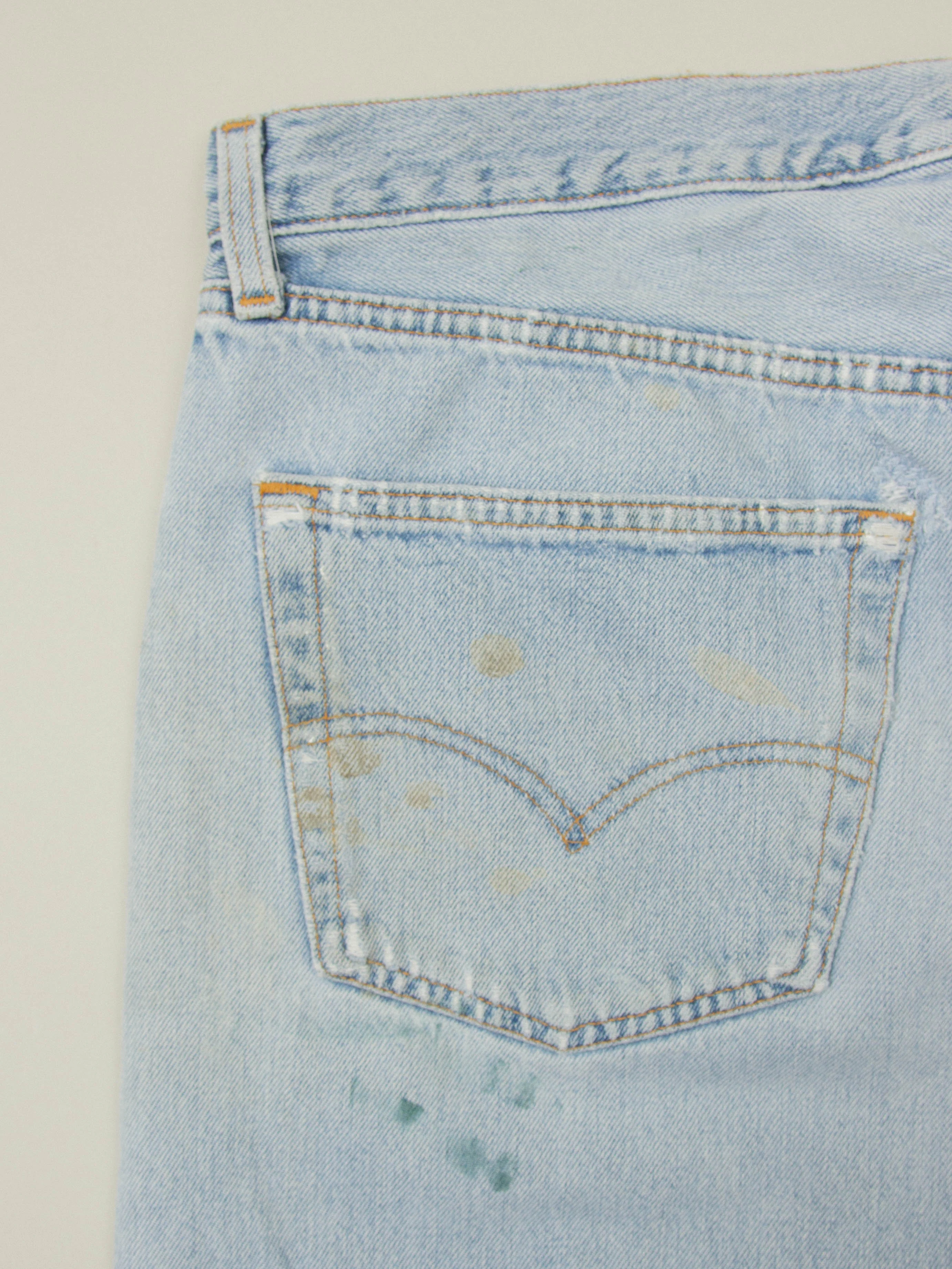 Vtg 1990s Reworked Levi's 501 Jeans - Made in USA (36x34) - Image 9
