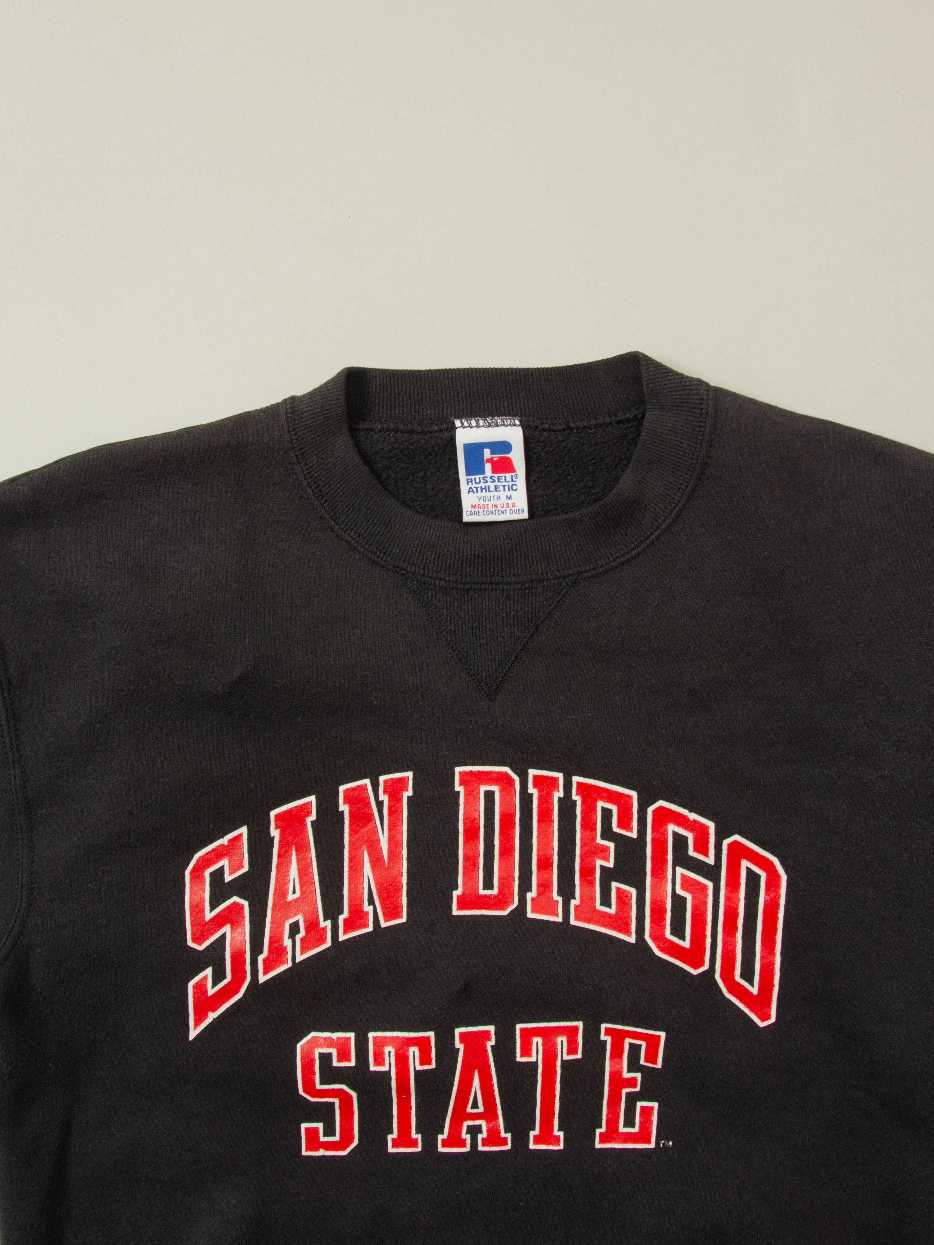 Vtg 1990s Russell Athletic San Diego Sweatshirt - Made in USA (XS) - Image 5