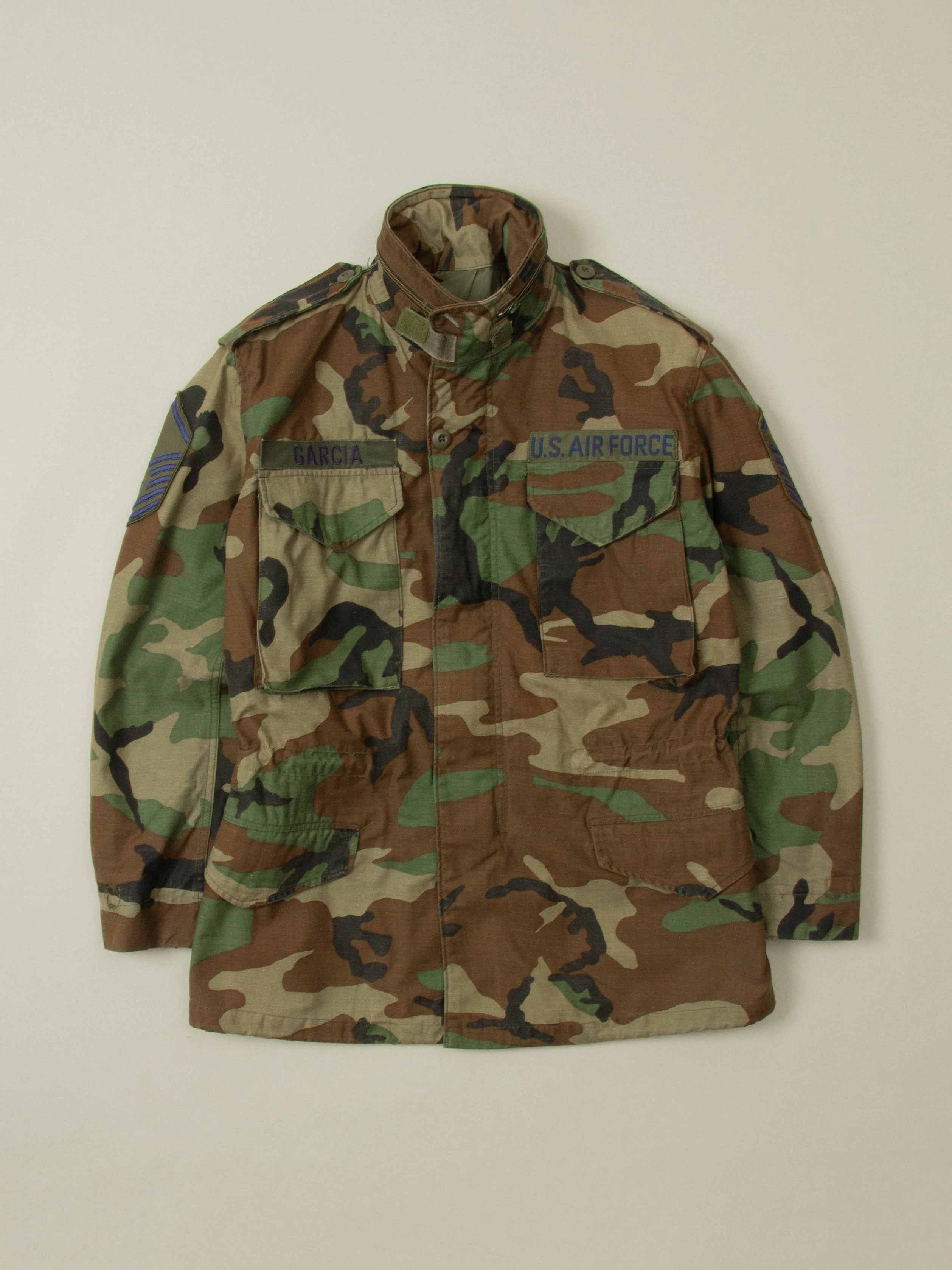Vtg 1990s US Air Force M-65 Woodland Field Jacket (S-Reg)
