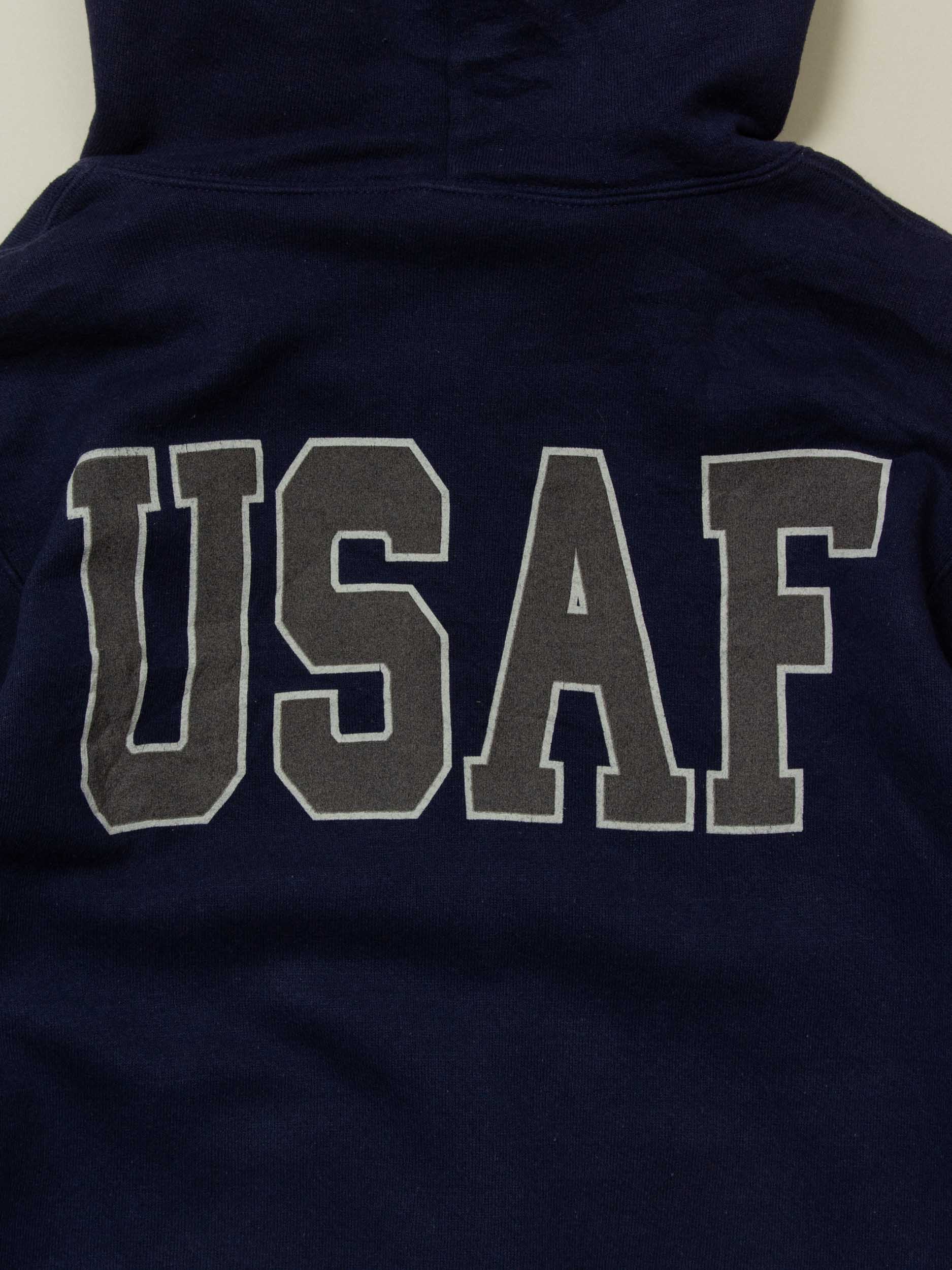 Vtg 1990s US Air Force Reflective Zip-Up Hoodie (M) - Image 4