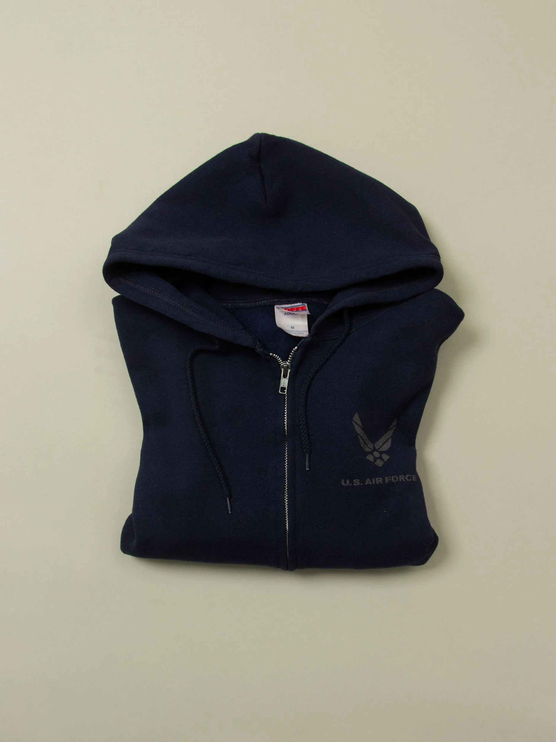 Vtg 1990s US Air Force Reflective Zip-Up Hoodie (M) - Image 6