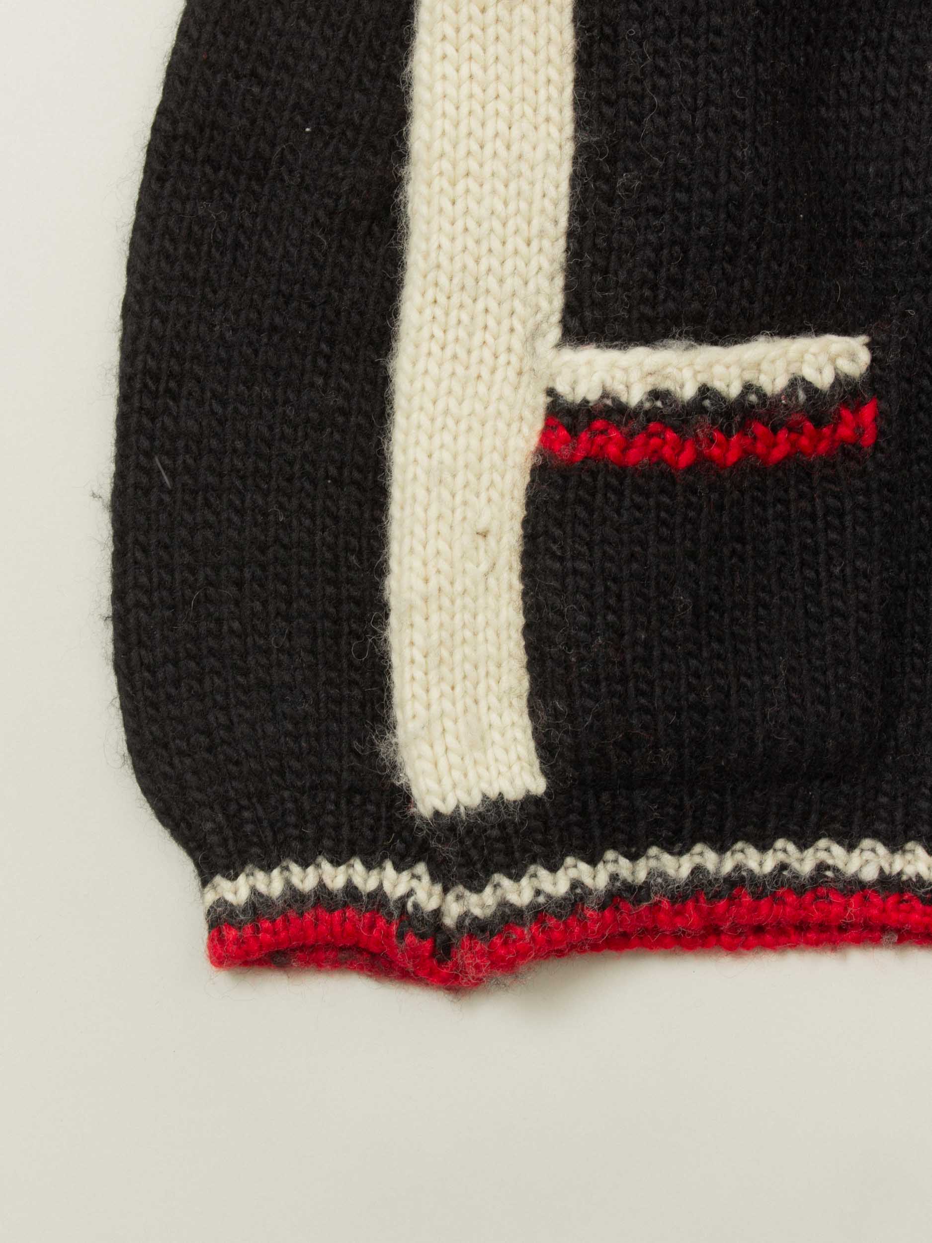 Vtg 1990s Life Guard Wool Knit Raglan Sweater (L) - Image 3