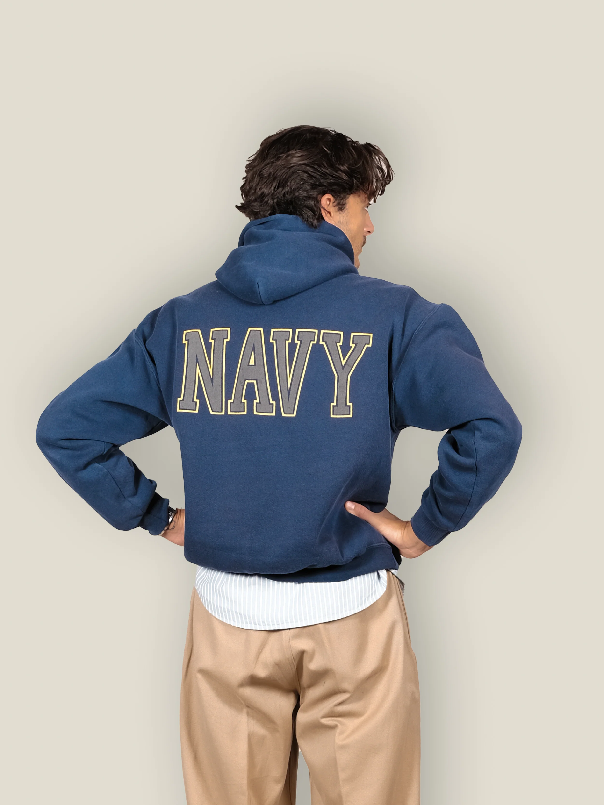 Vtg 1990s US Navy Hoodie - Made in USA - Image 2