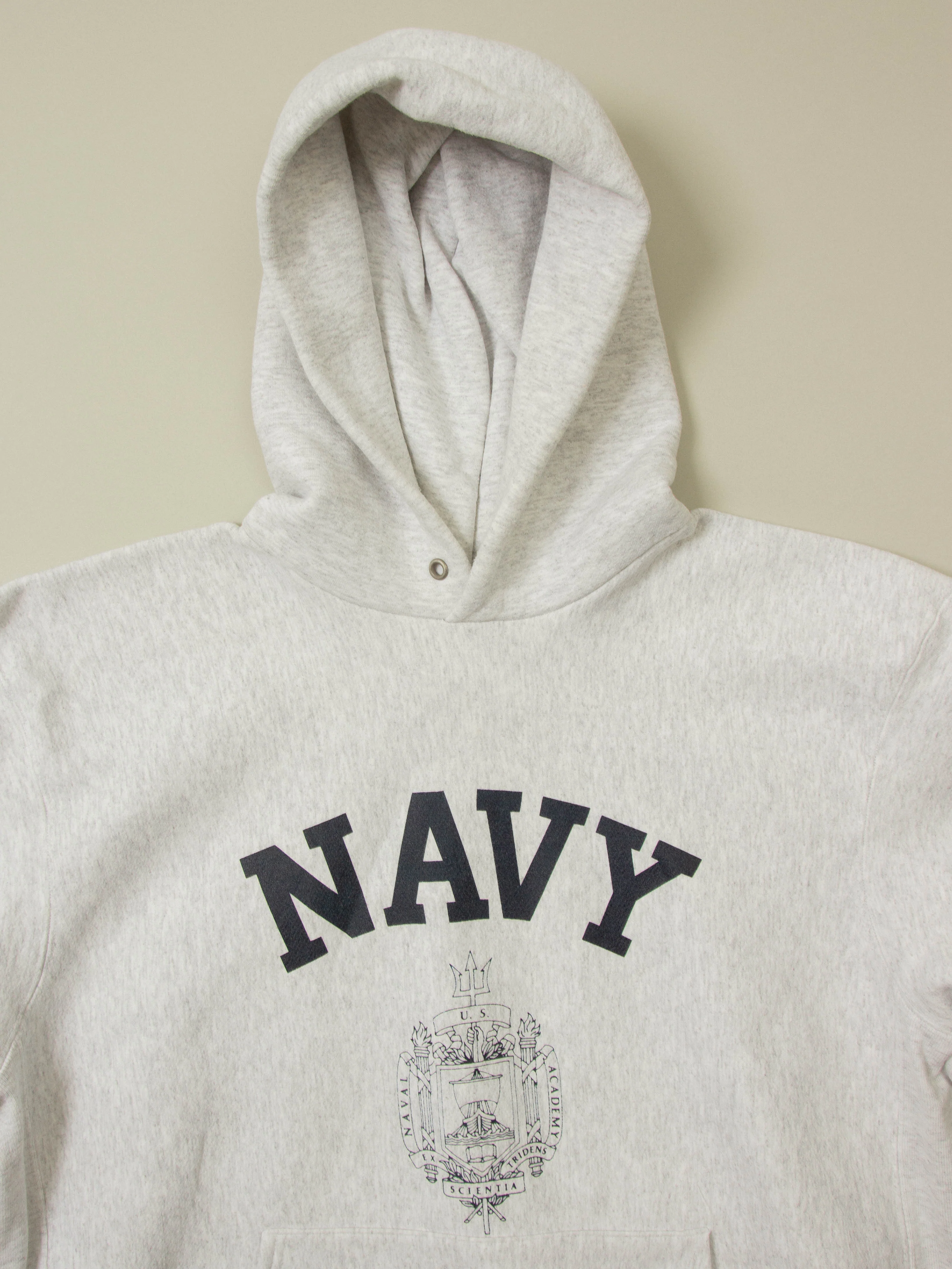 Vtg 1990s US Navy Reverse Weave Hoodie - Made in USA (XL) - Image 3
