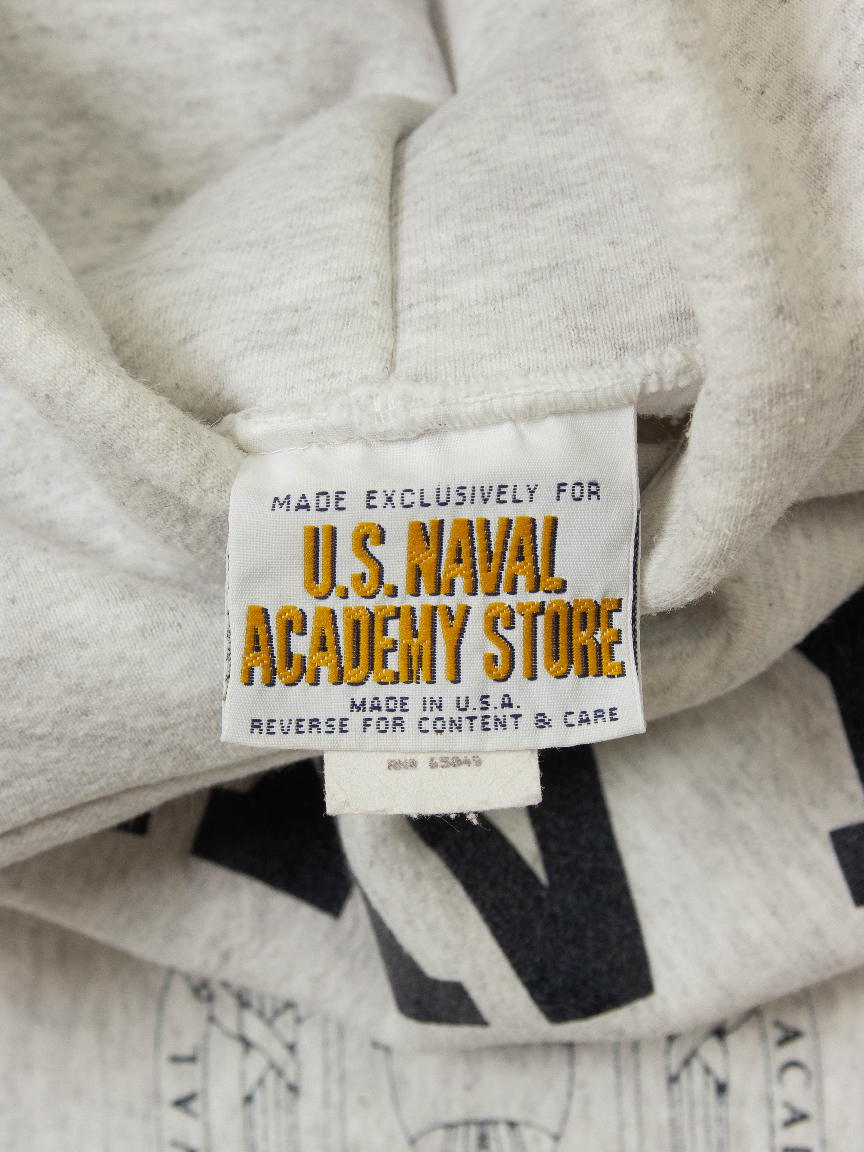 Vtg 1990s US Navy Reverse Weave Hoodie - Made in USA (XL) - Image 4