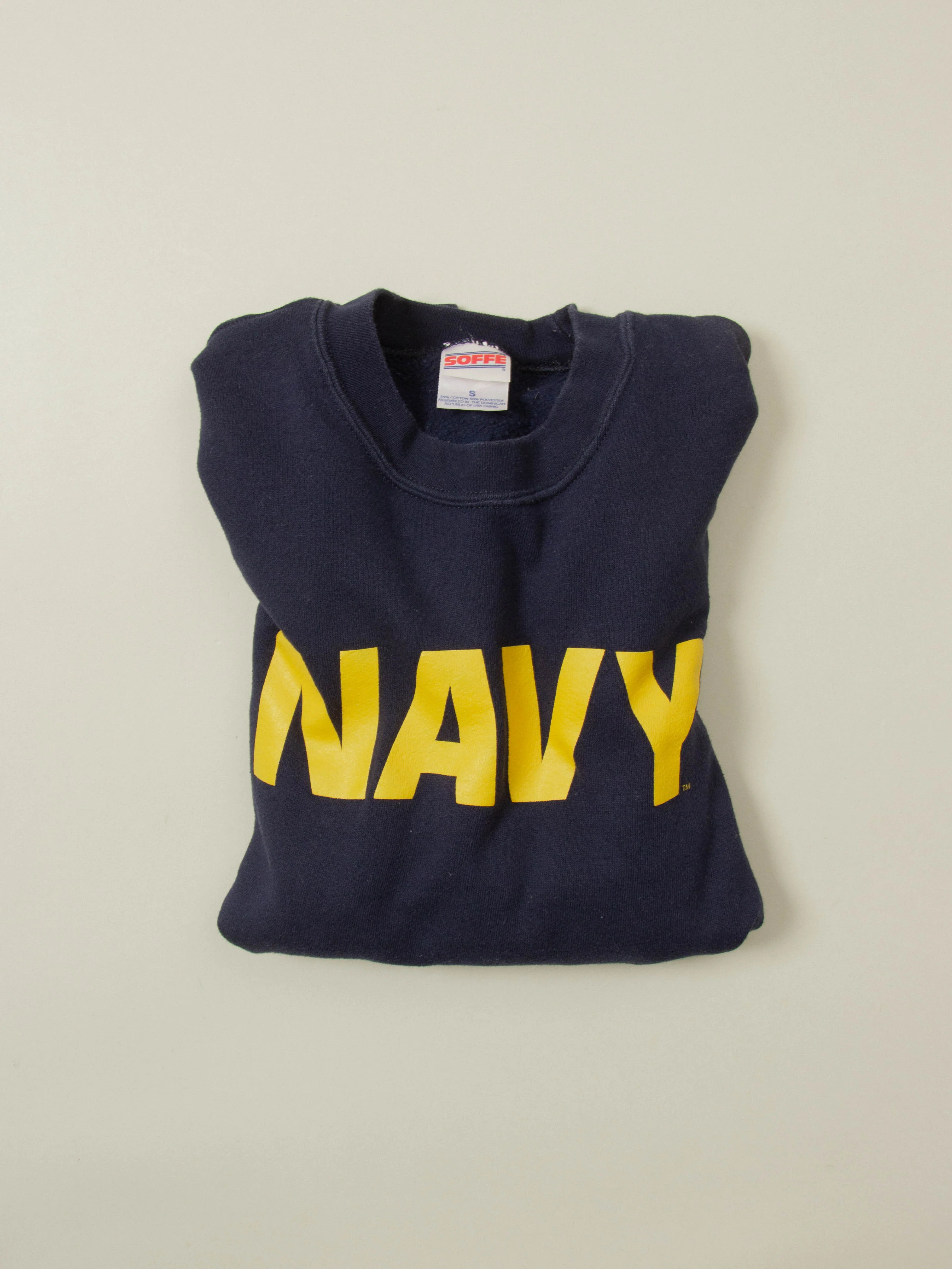 Vtg 1990s US Navy Sweatshirt (S) - Image 4