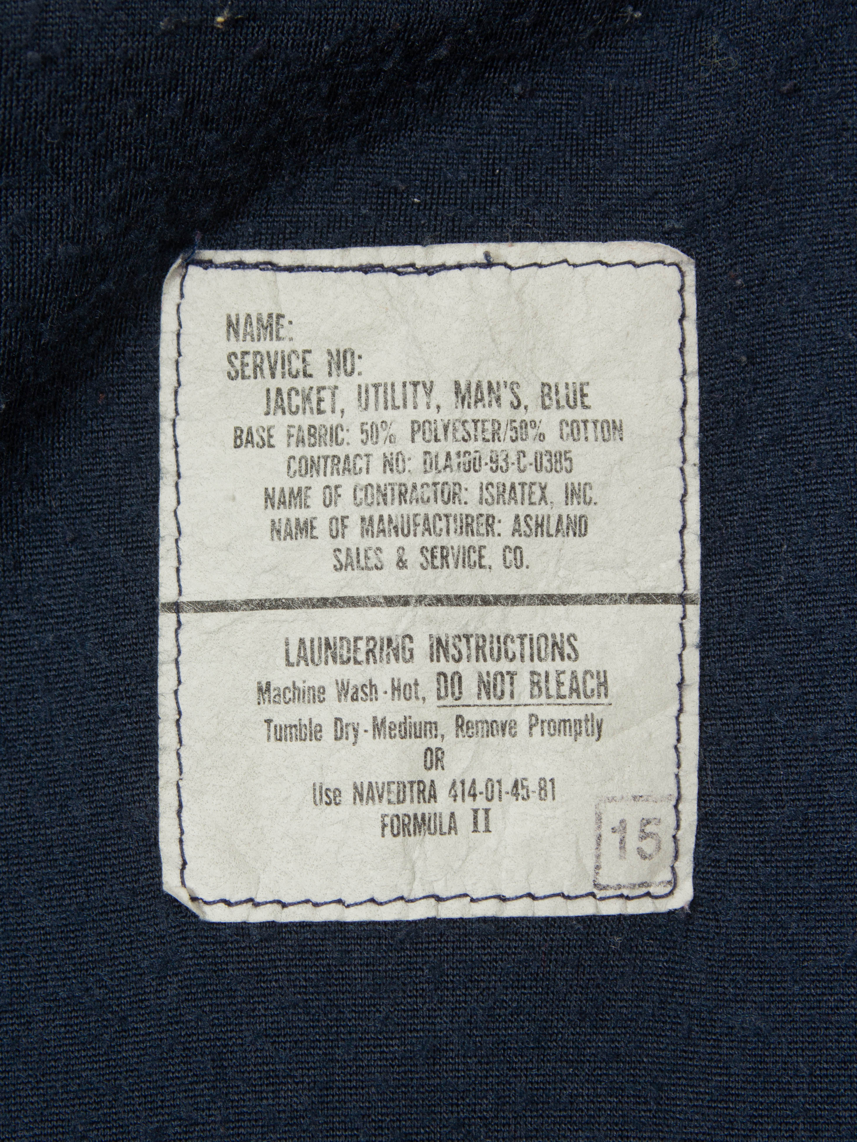 Vtg 1990s US Navy Utility Jacket (L) - Image 3