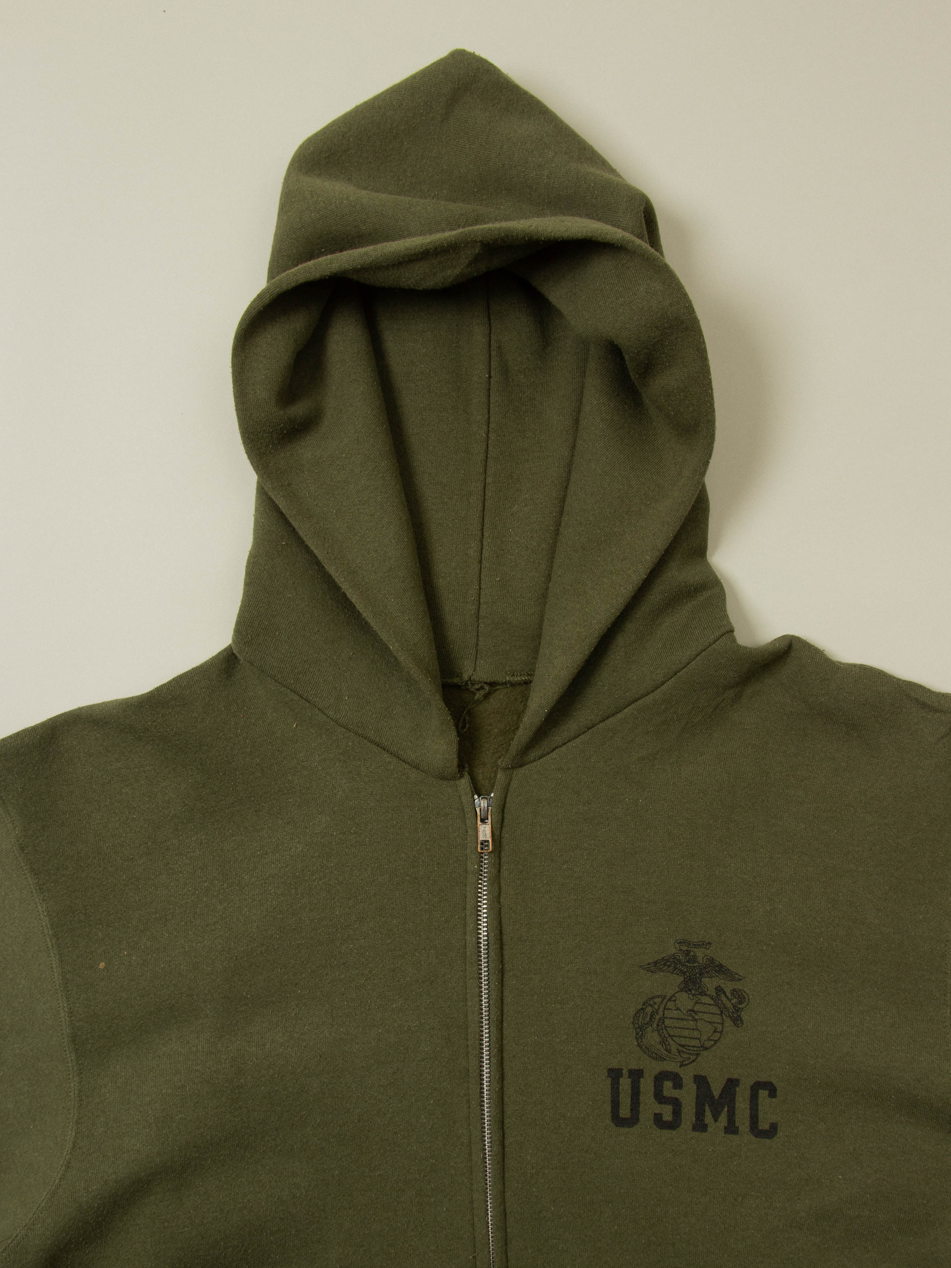 Vtg 1990s USMC Sports Zip-Up Hoodie (L) - Image 2