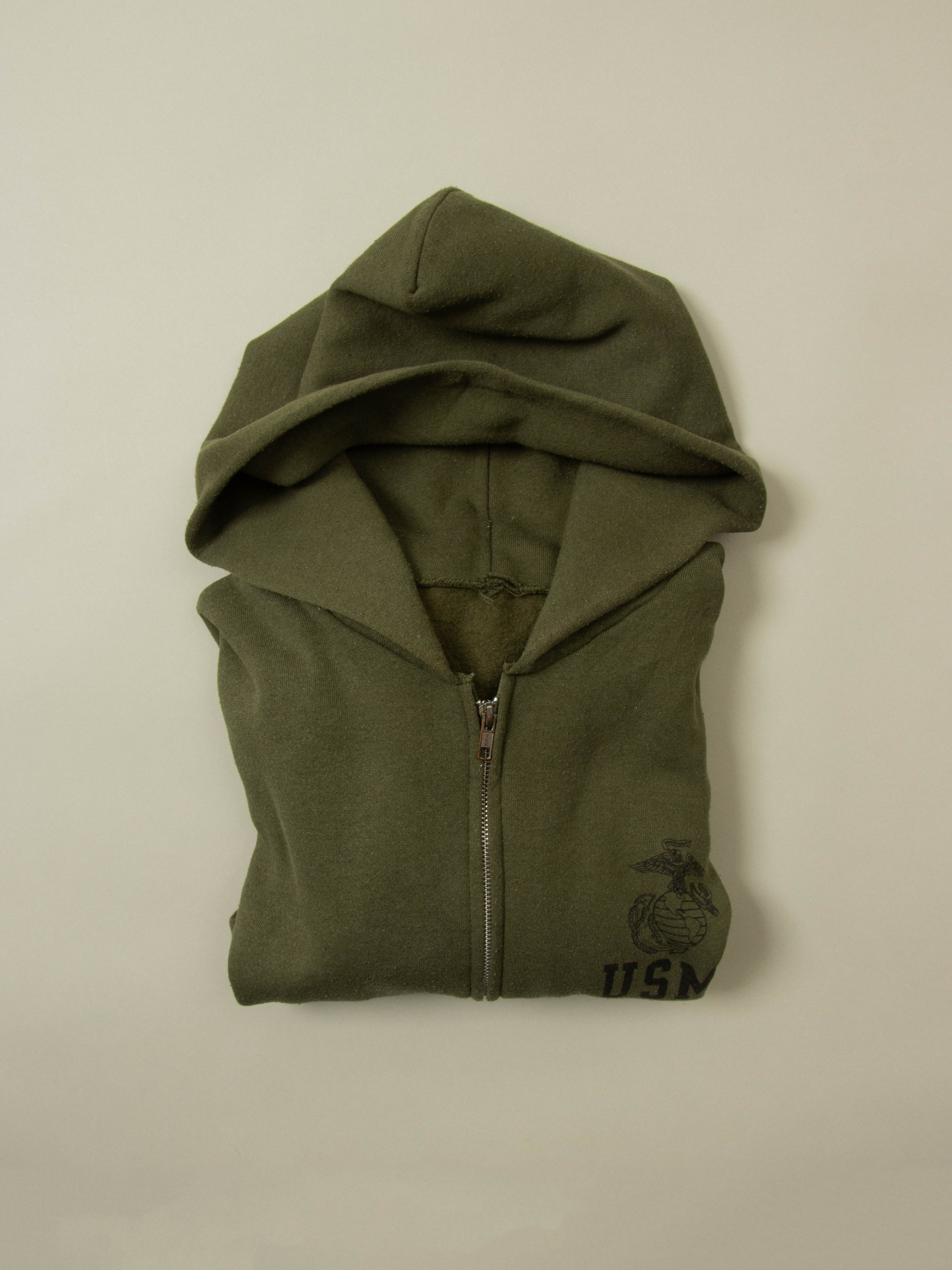 Vtg 1990s USMC Sports Zip-Up Hoodie (L) - Image 6