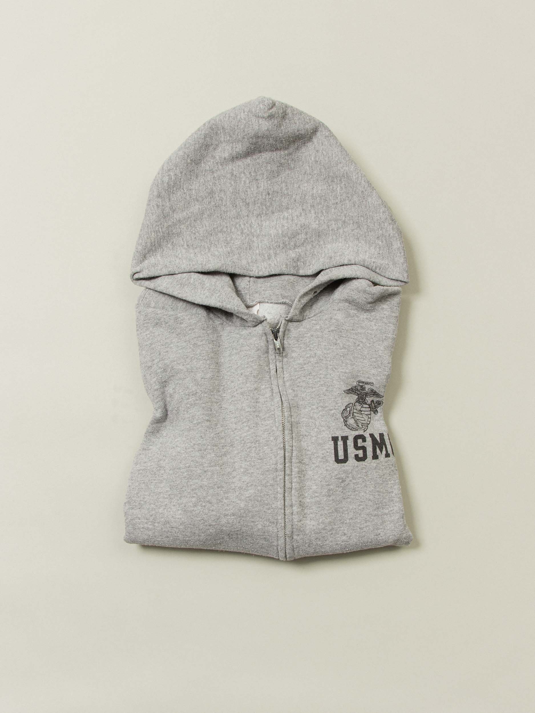 Vtg 1990s USMC Zip-Up Hoodie – Made in USA (L) - Image 2