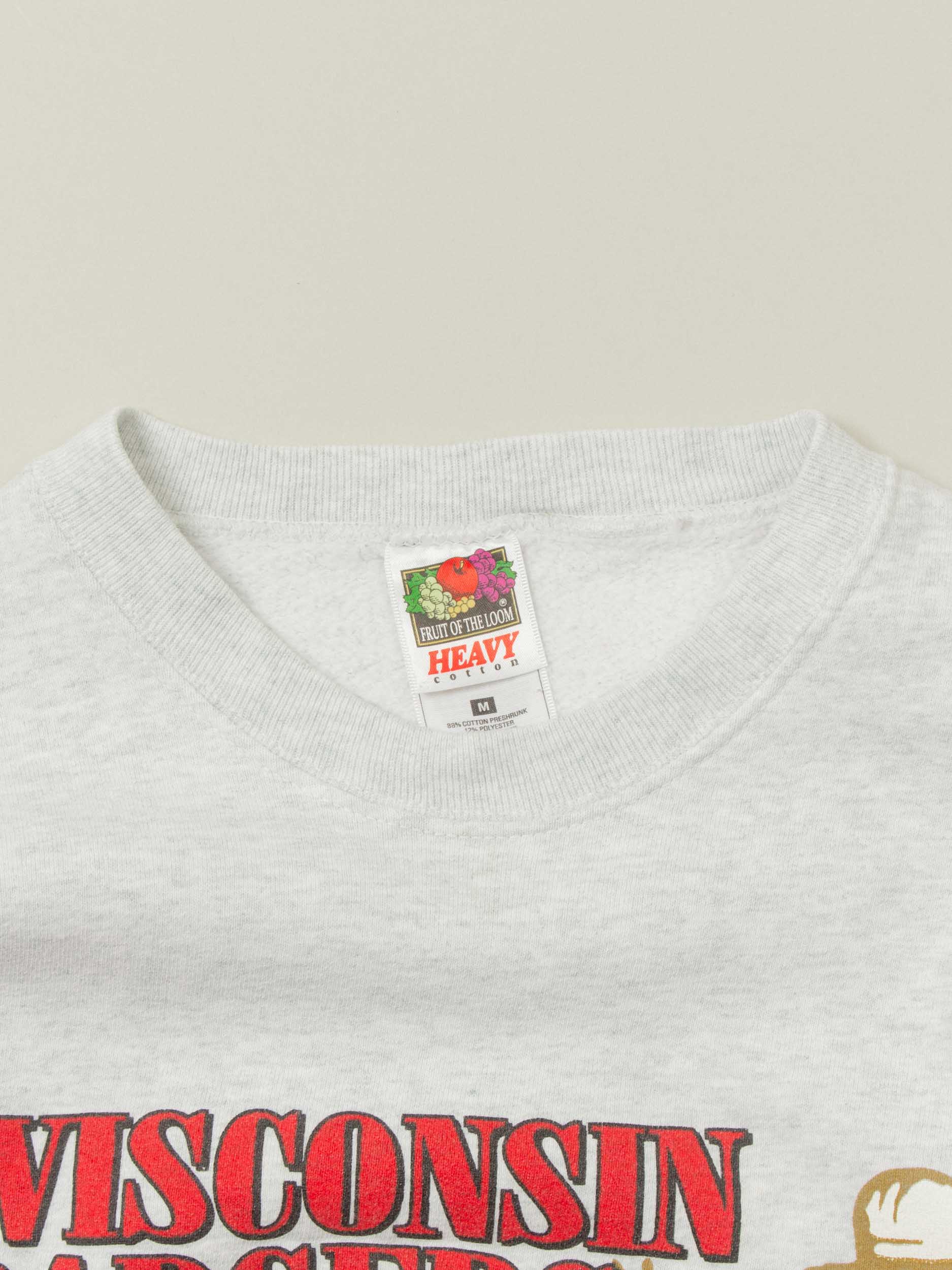 Vtg 1990s 'Wisconsin Badgers' Sweatshirt (M) - Image 4