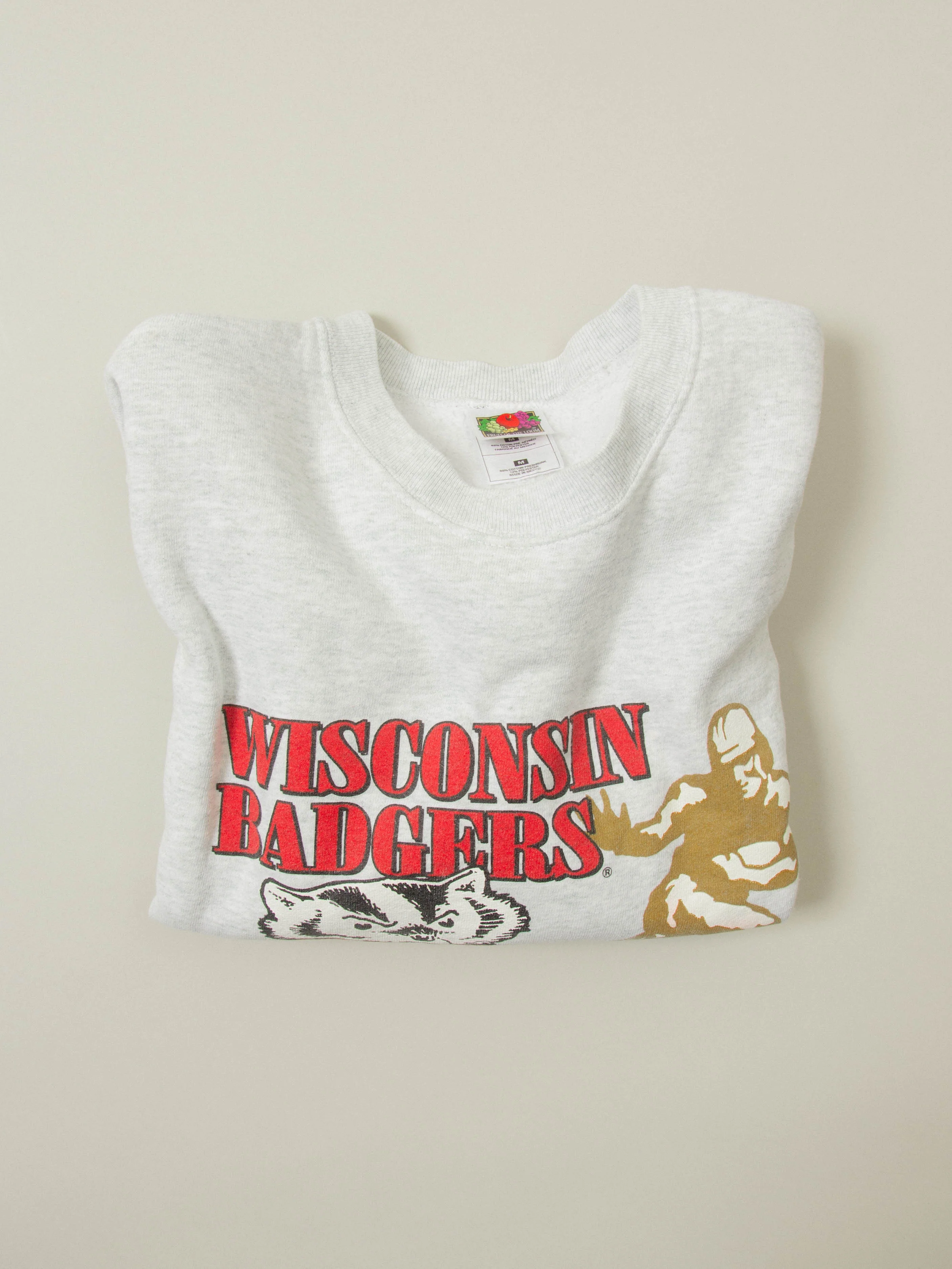 Vtg 1990s 'Wisconsin Badgers' Sweatshirt (M) - Image 6