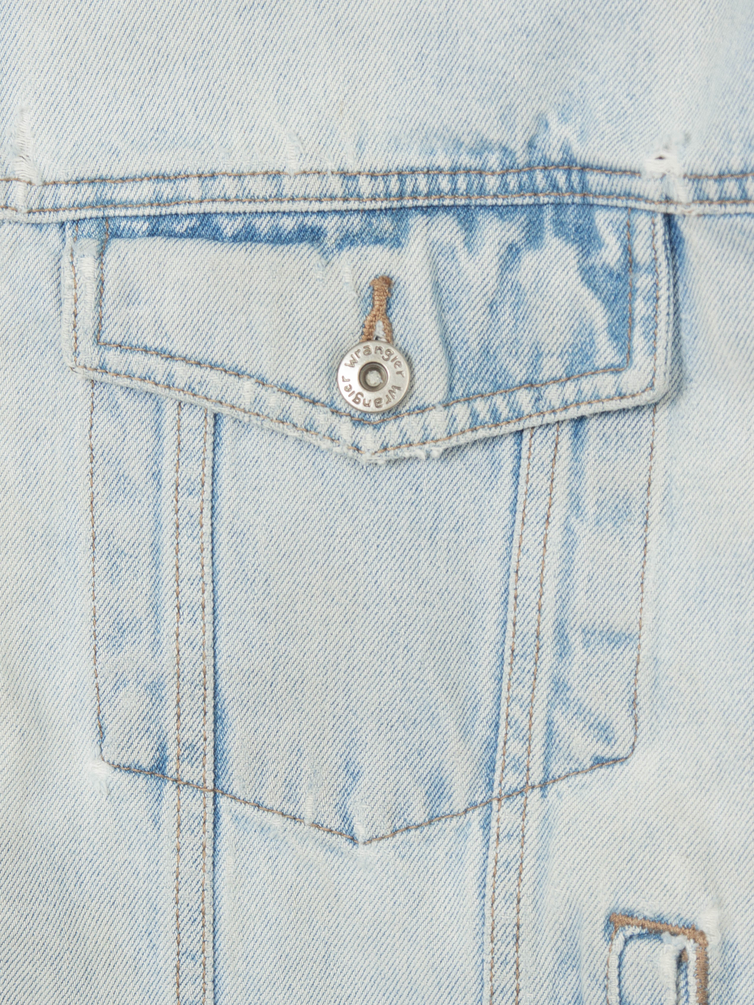 Vtg 1990s Wrangler Denim Trucker Jacket (L) - Image 6