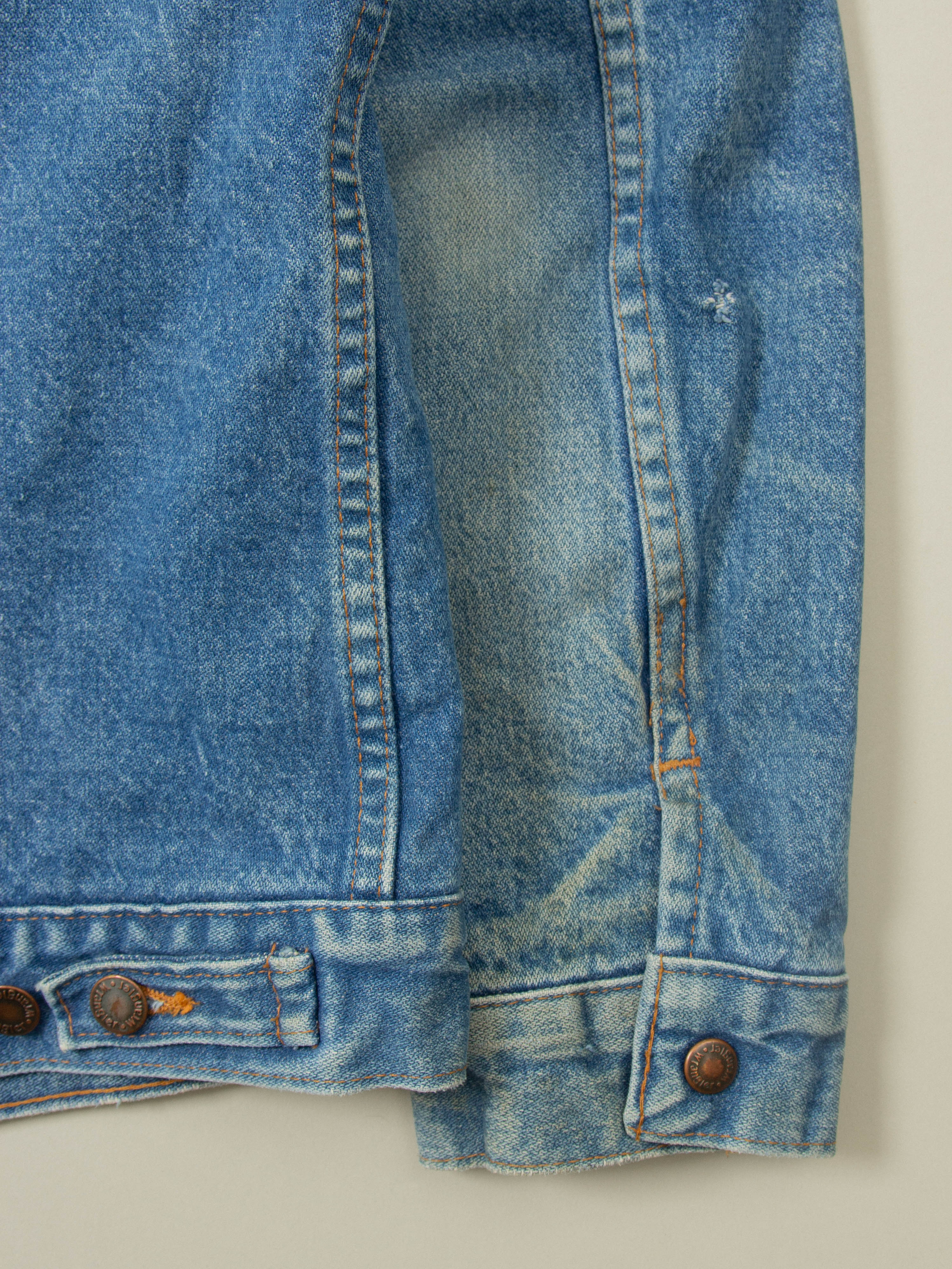 Vtg 1990s Wrangler Lined Denim Jacket - Made in USA (L) - Image 10