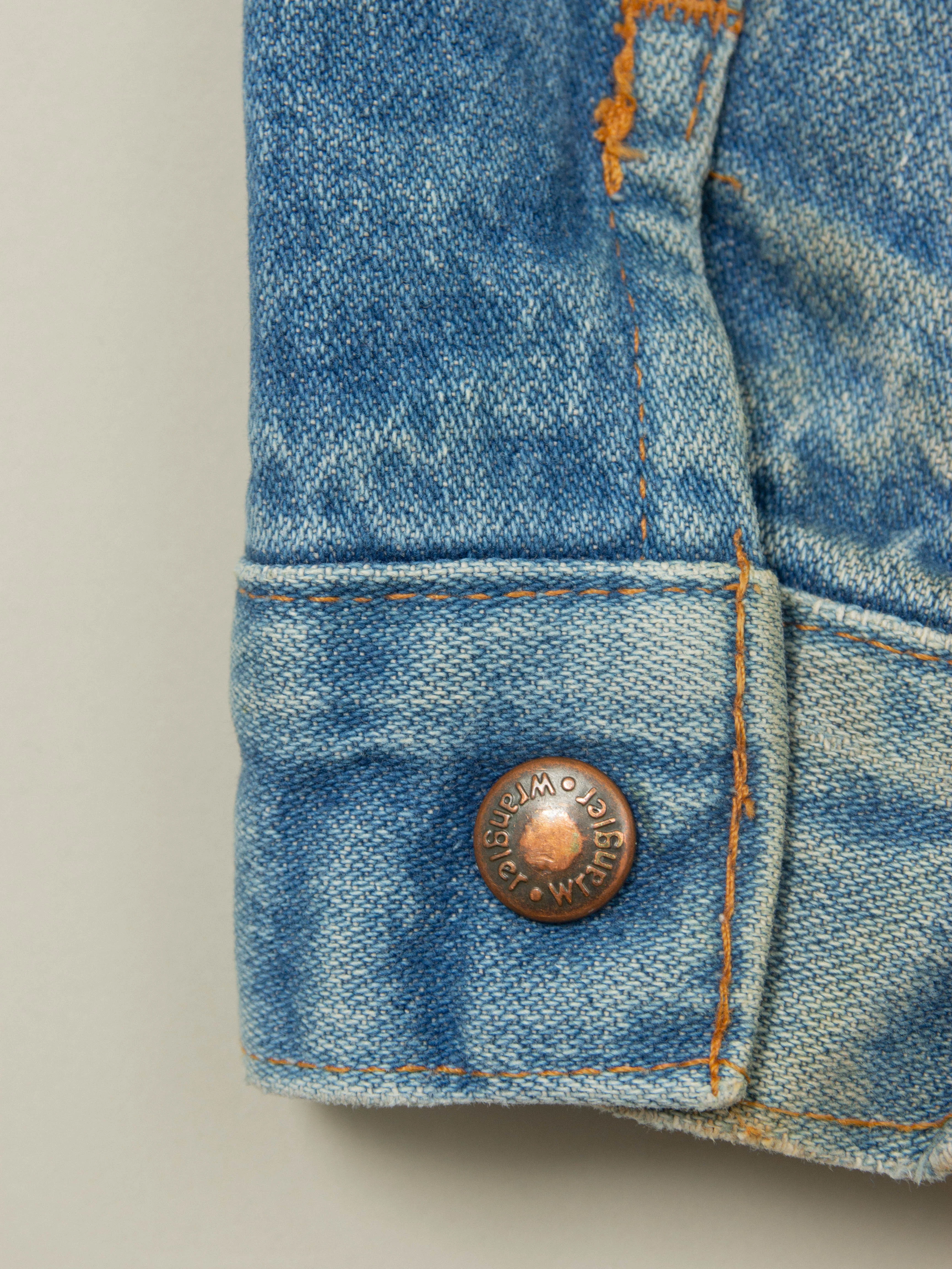 Vtg 1990s Wrangler Lined Denim Jacket - Made in USA (L) - Image 5