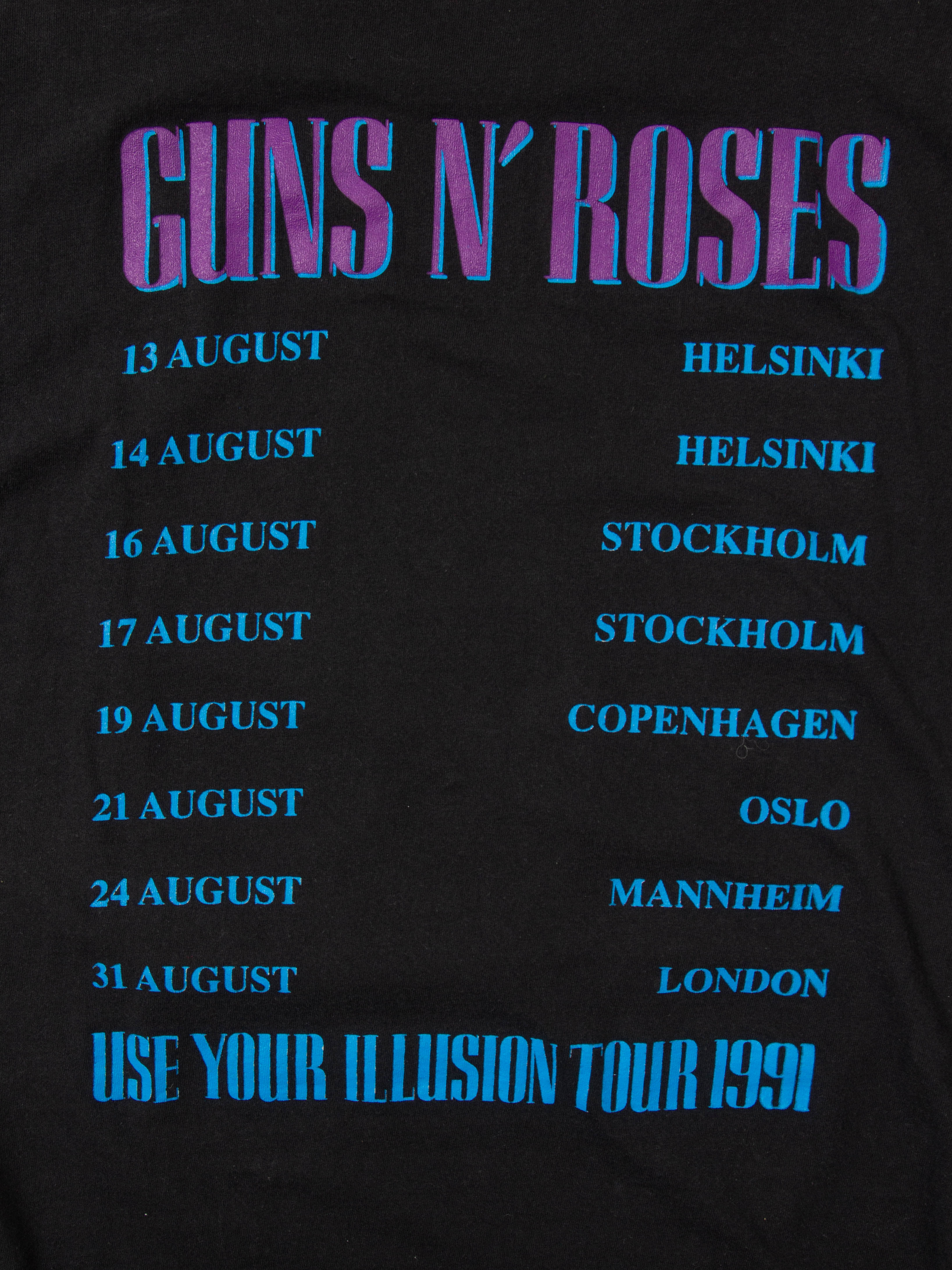 Vtg 1991 Guns N' Roses 'Use Your Illusion' Tee (M/L) - Image 3