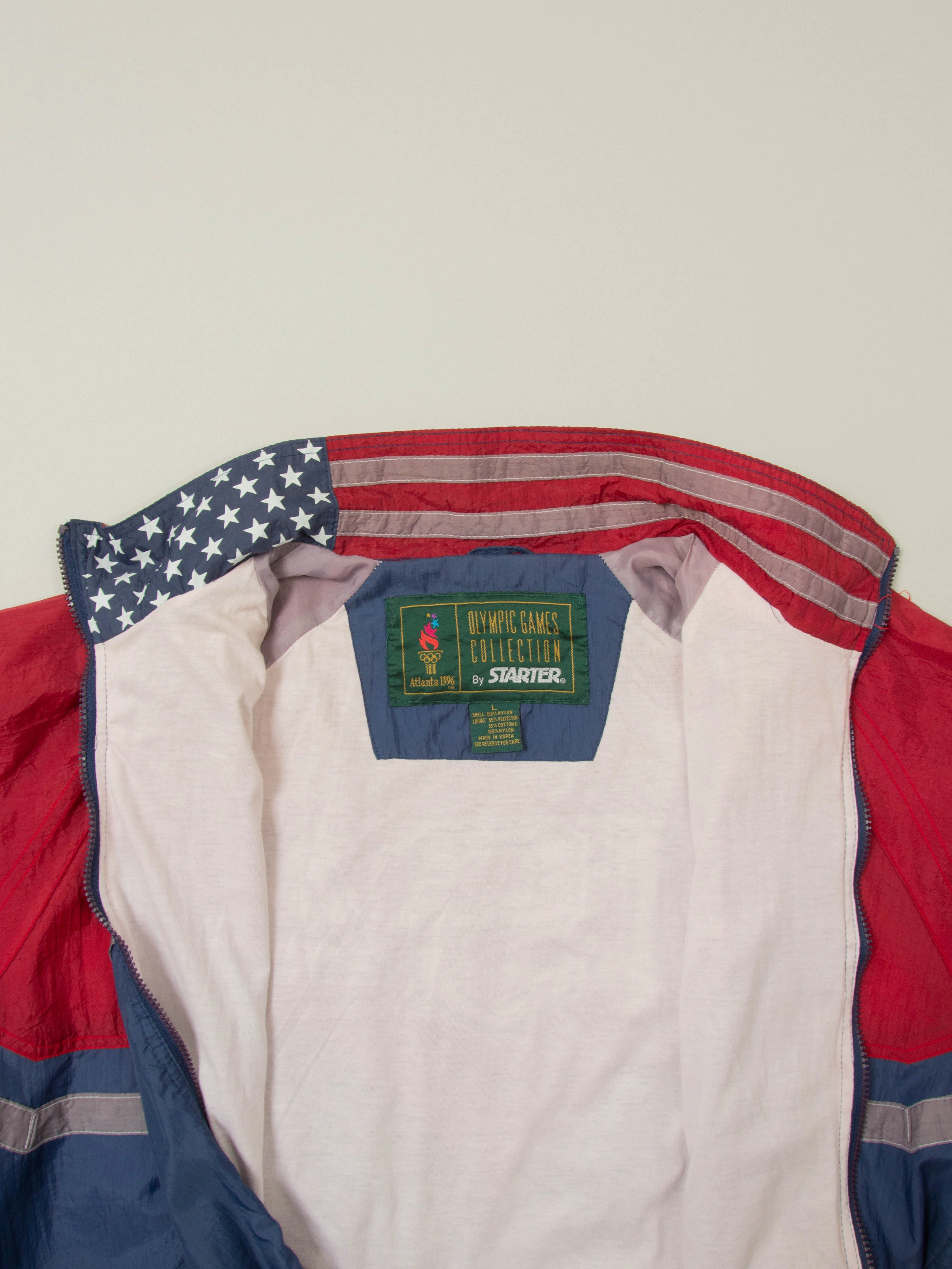 Vtg 1990s Atlanta Olympics 'Starter' USA Windbreaker (L) - Image 4