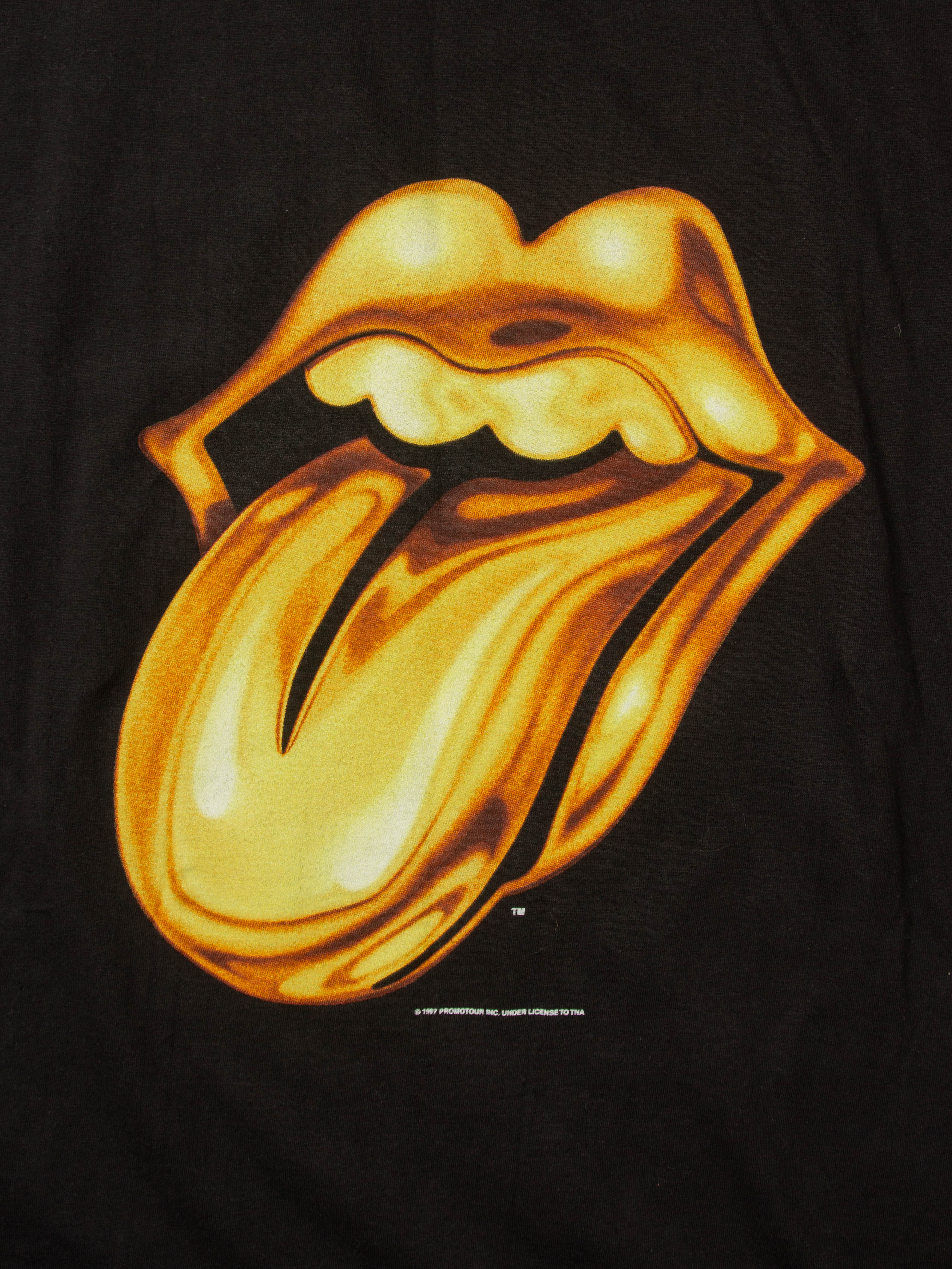 Vtg 1997 Rolling Stones Blue Rain Tee (XL) - Image 3