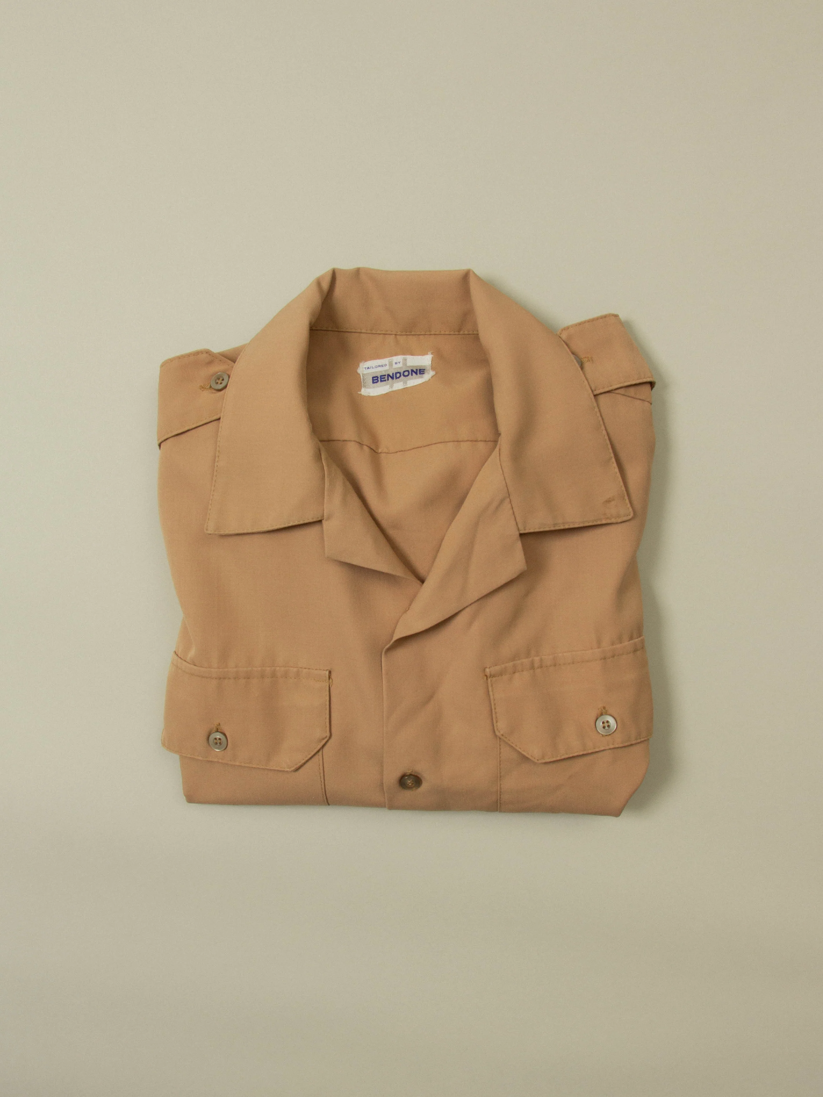 Vtg 'Bendone' US Army Khaki Officer Shirt (L) - Image 4