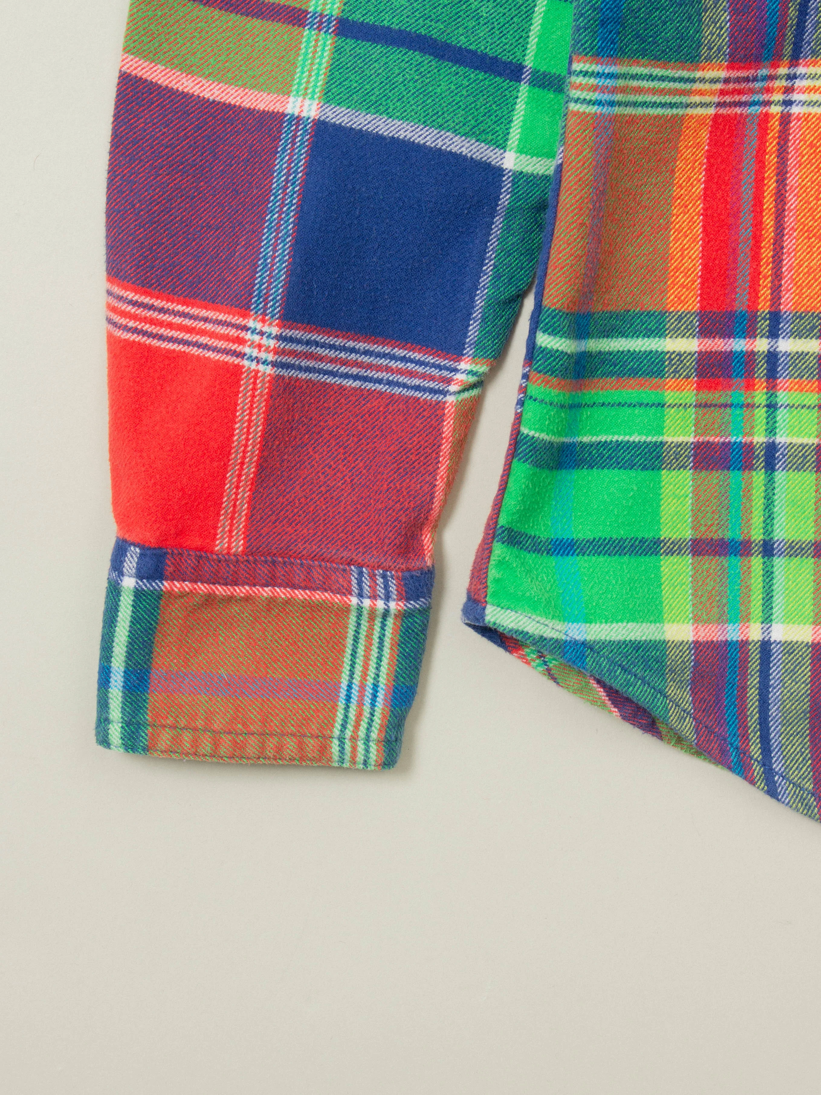 Vtg Checkered Chaps Zip Shirt (XS) - Image 4