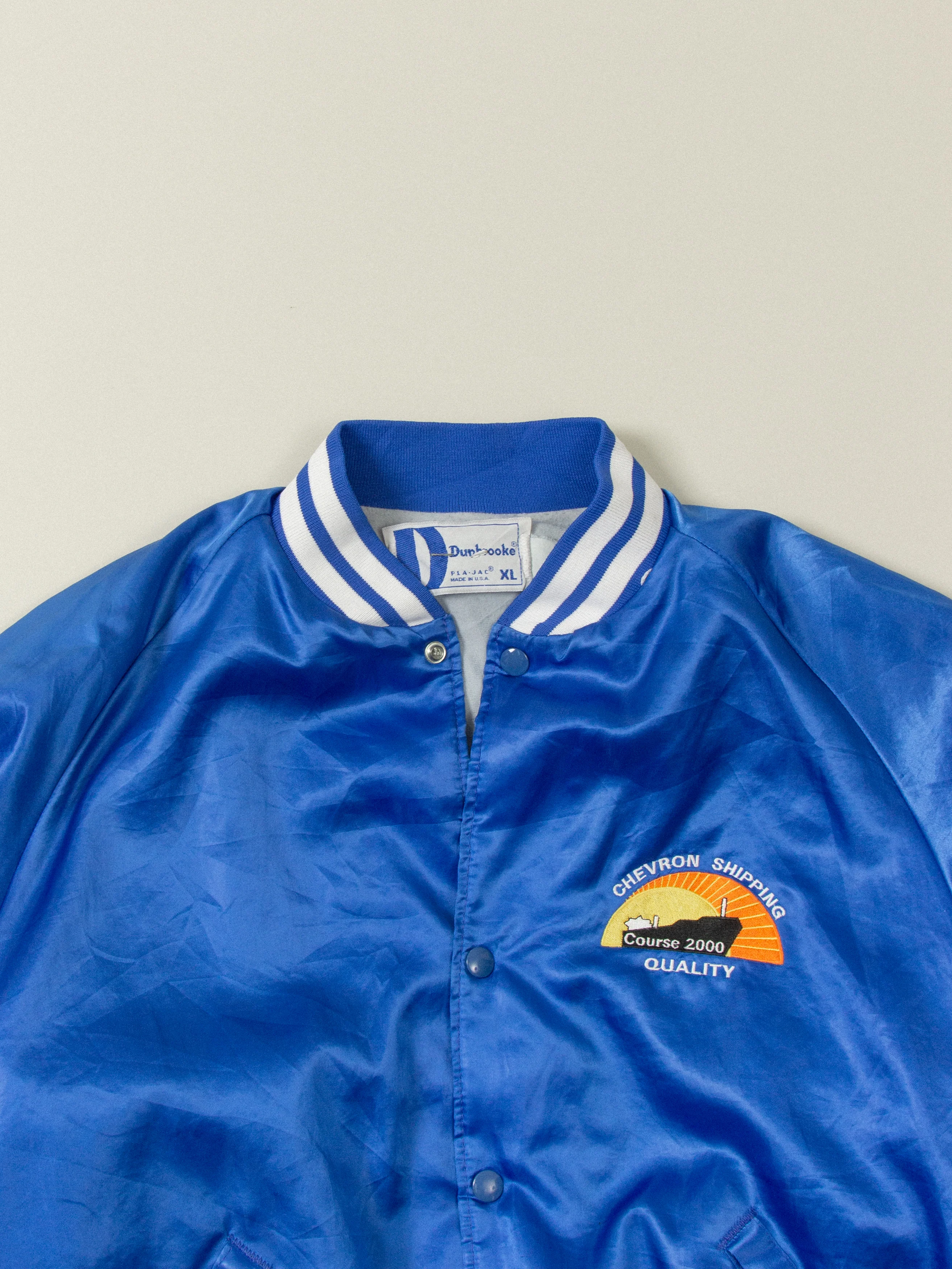 Vtg Chevron Shipping Quality Nylon Jacket - Made in USA (L) - Image 3