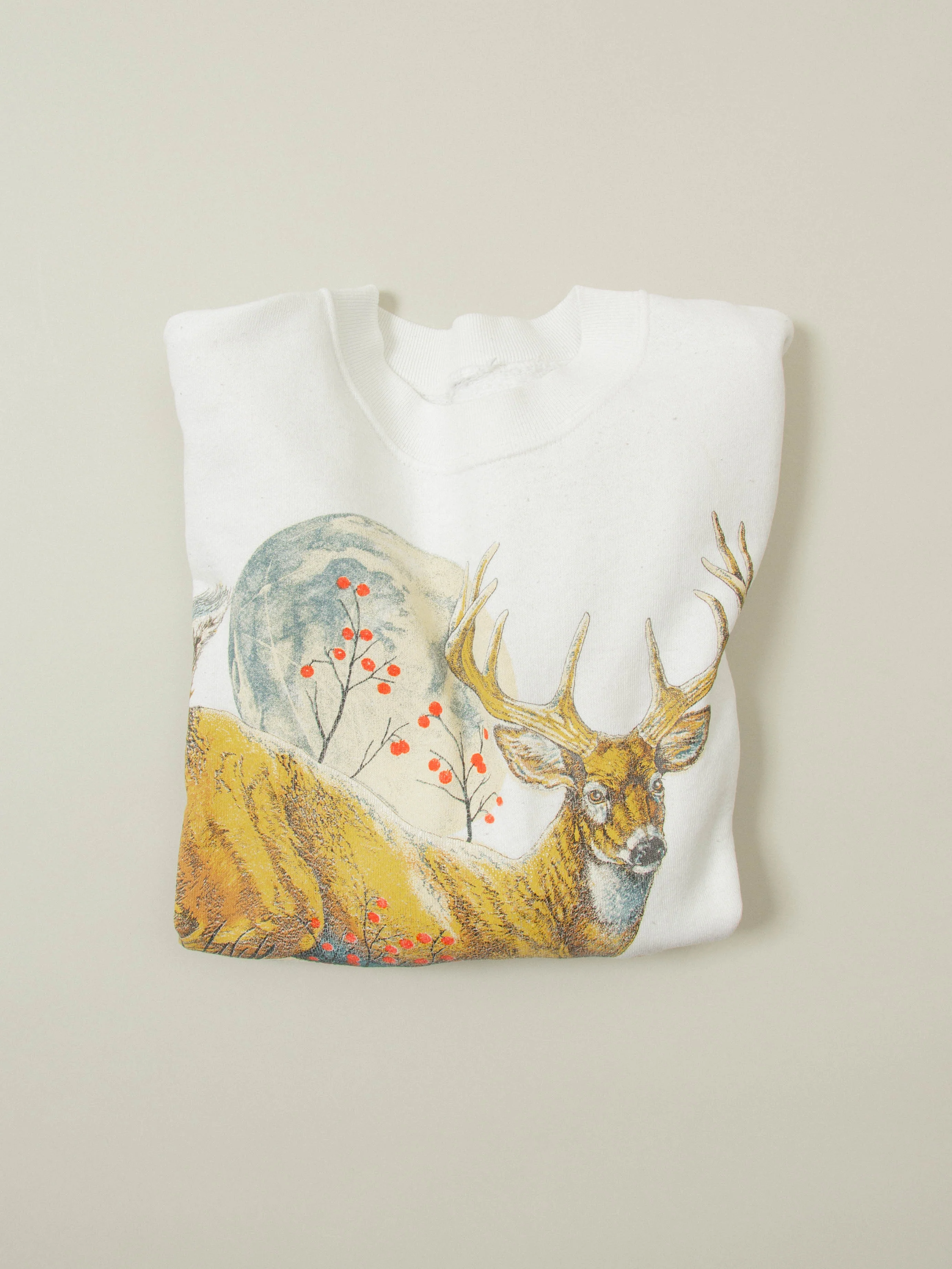 Vtg Deer Wildlife Graphic Sweatshirt (L) - Image 6