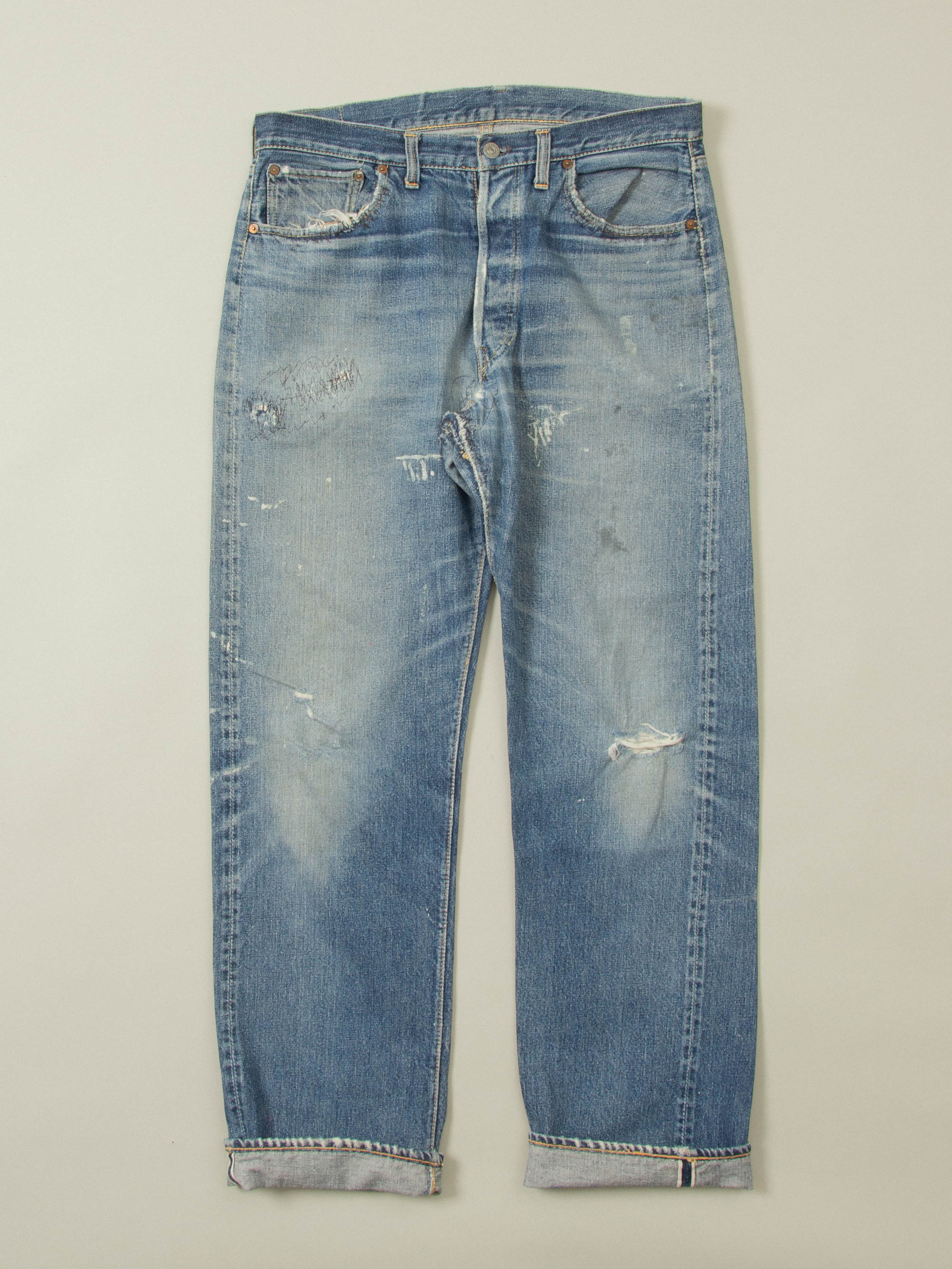 Vtg Early 1960s Levi's 501 Big E Selvedge Jeans (36x33)