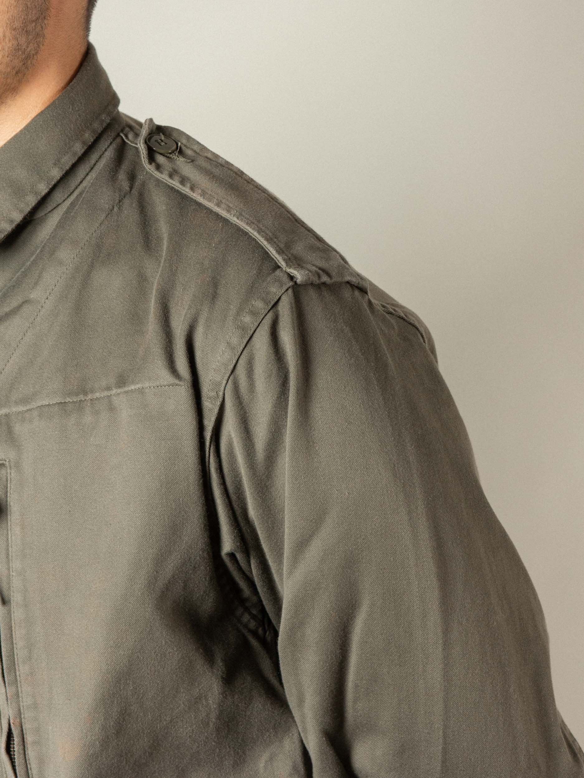 Vtg French Army Olive Green Jacket - Image 4
