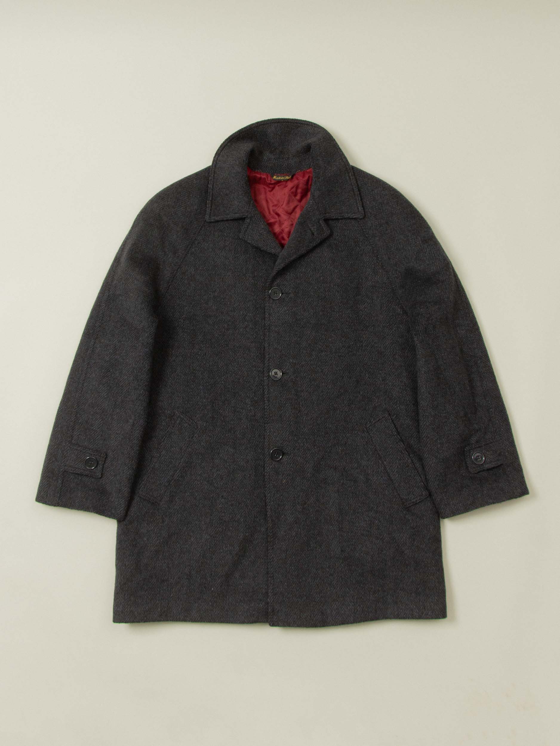 Vtg HBT Raglan Misto Mohair Coat - Made in Italy (L)