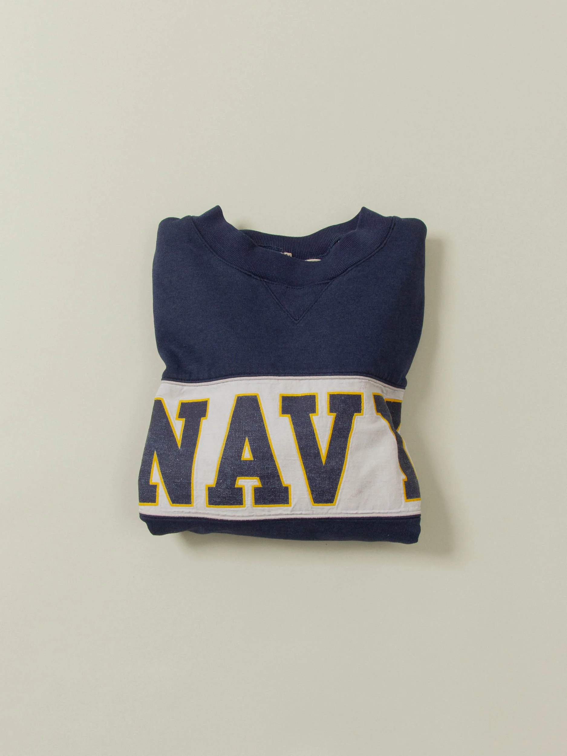 Vtg Heavyweight 'Navy' Sweatshirt (L) - Image 6