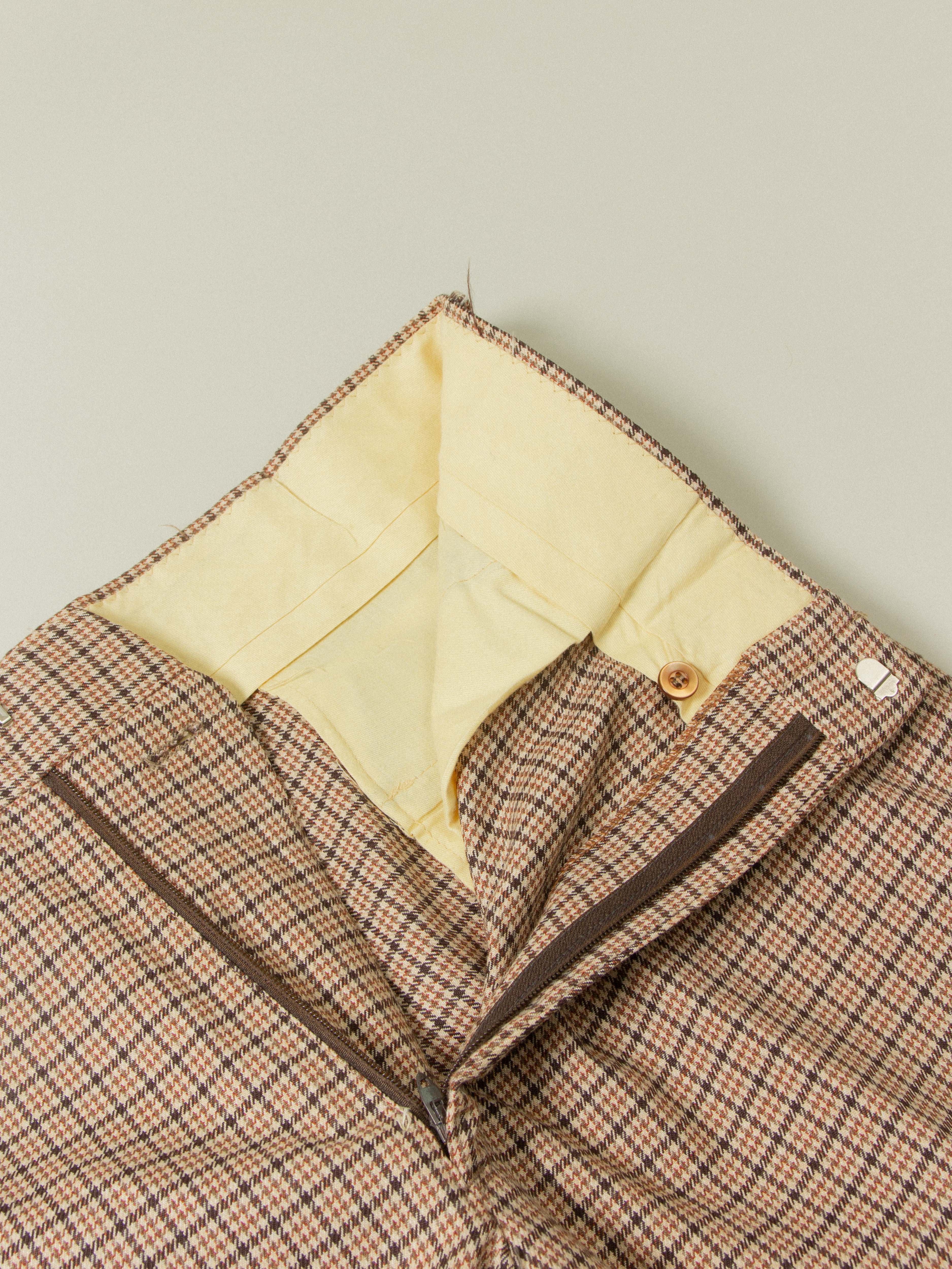 Vtg 1980s Checkered Dress Trousers (36x30) - Image 4