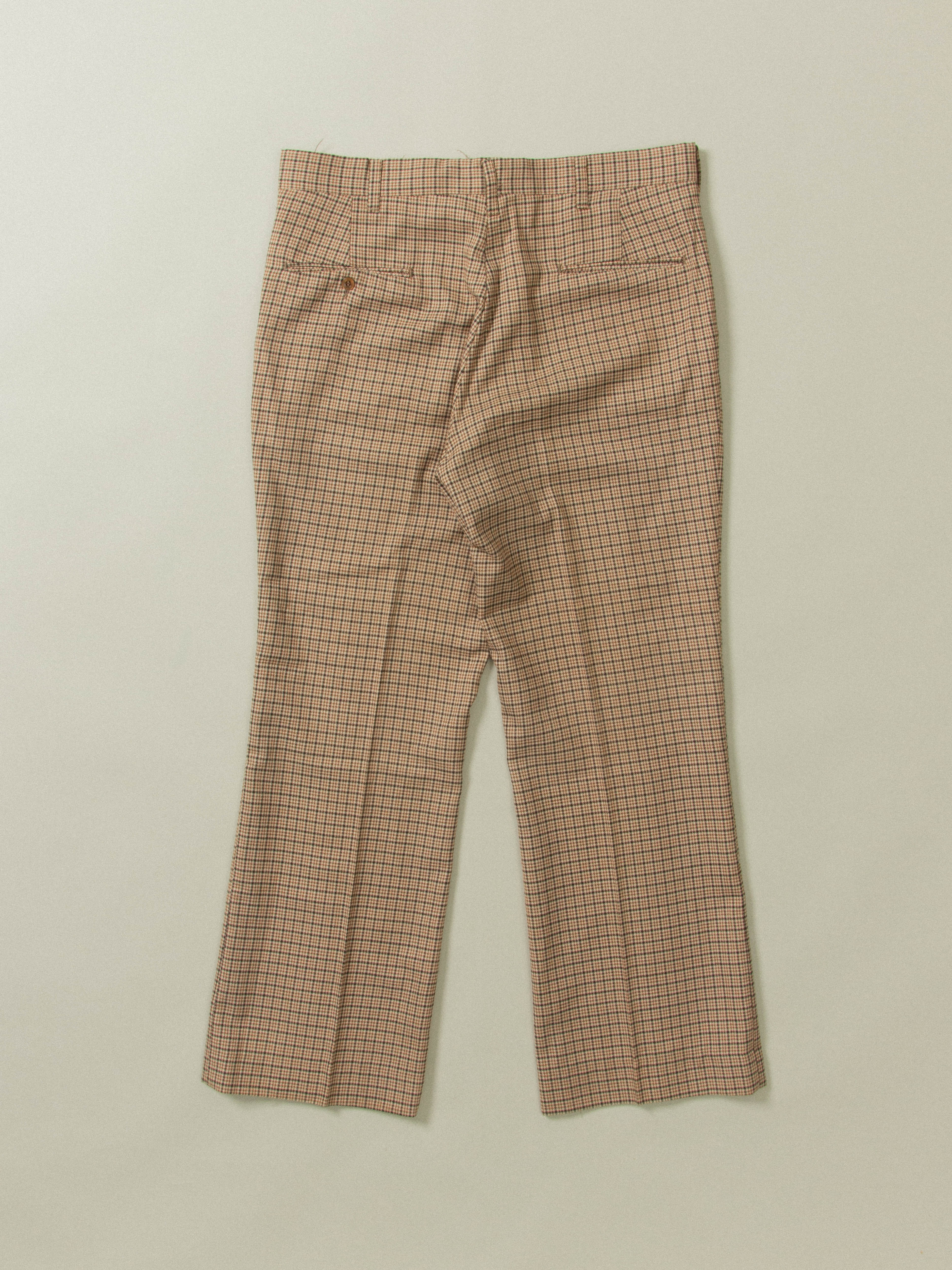 Vtg 1980s Checkered Dress Trousers (36x30) - Image 6