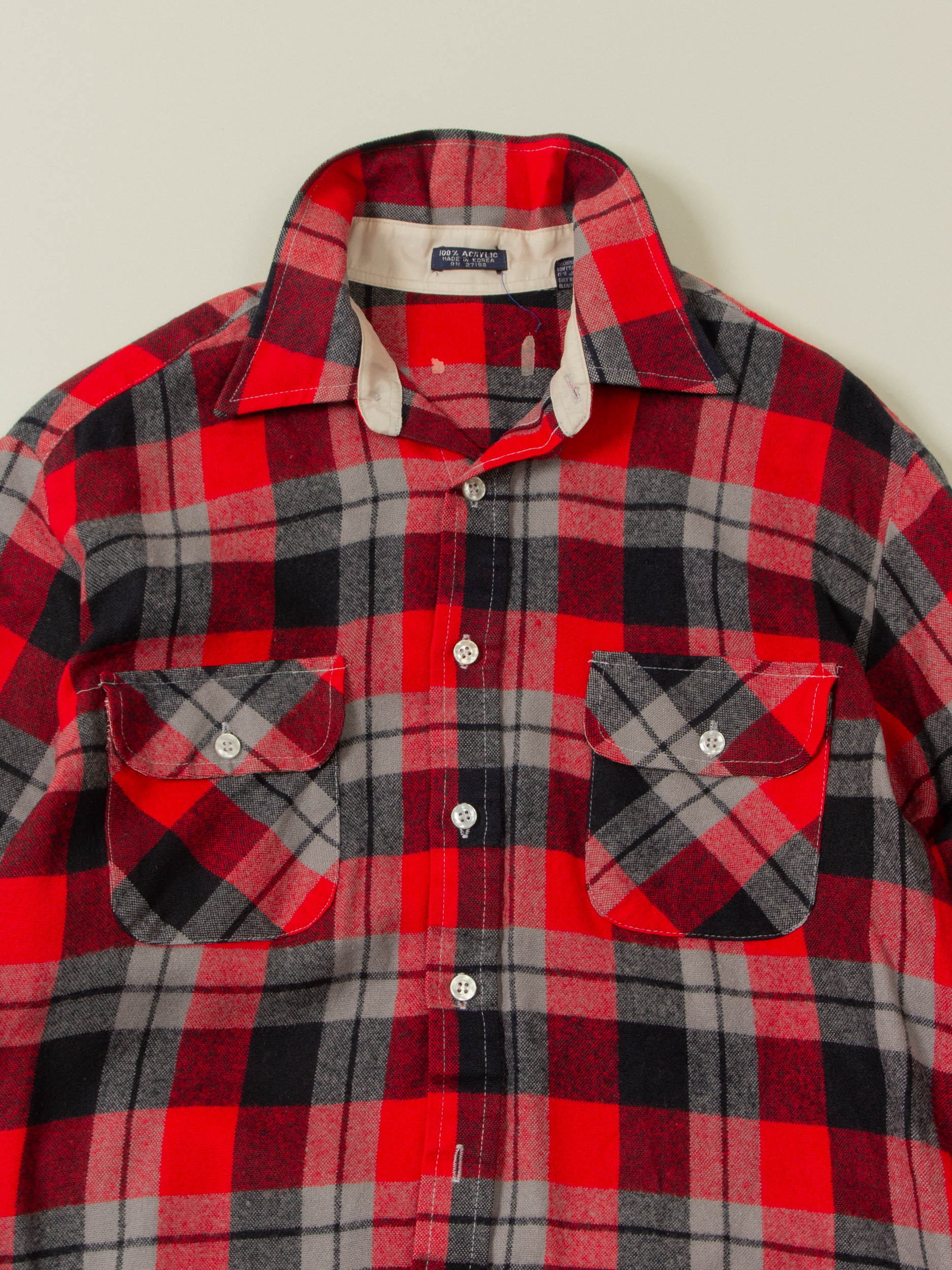 Vtg Plaid Shirt - Made in Korea (S/M) - Image 3