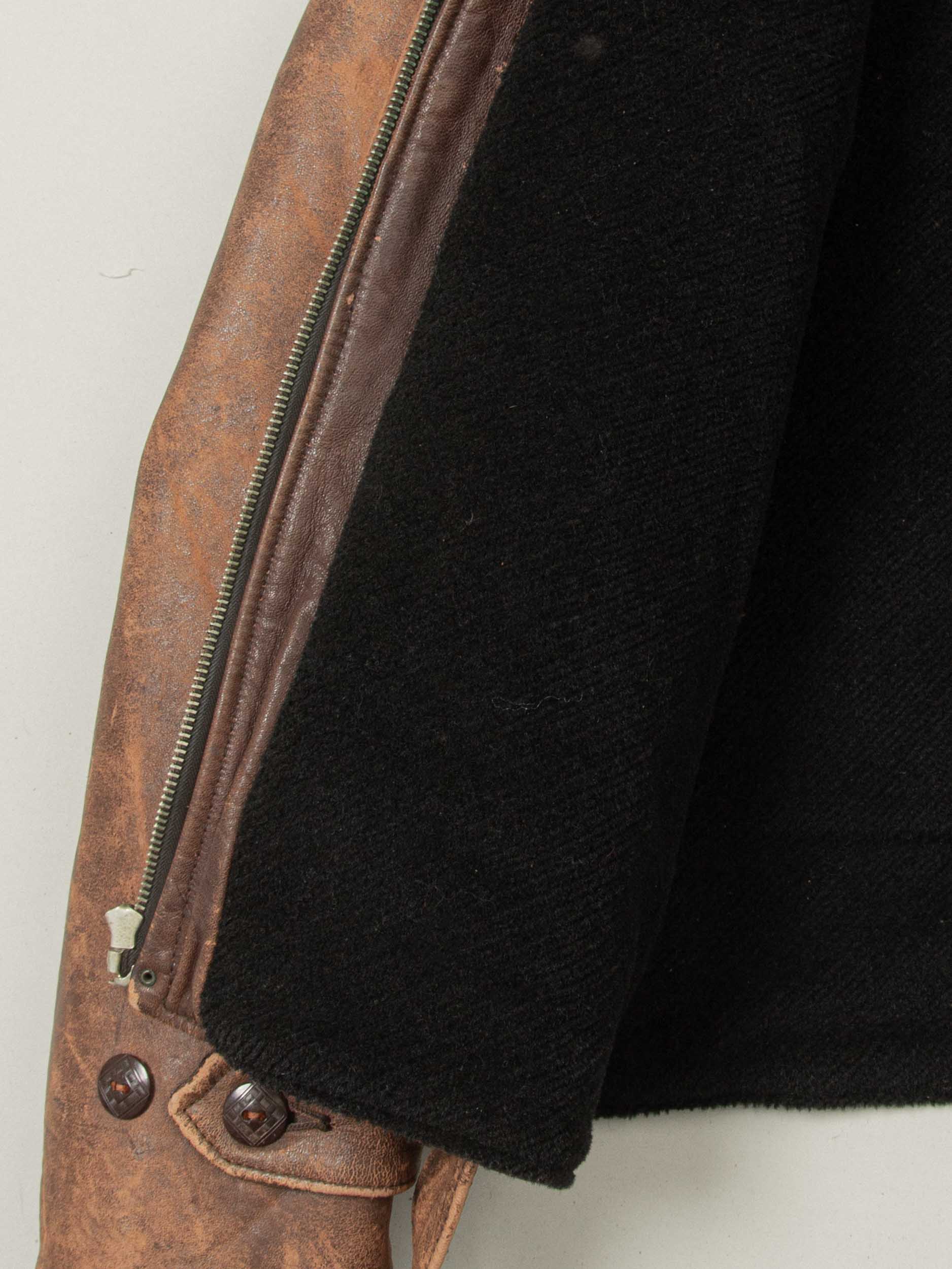 Vtg Rare 1930s Laskin Lamb 'Grizzly' Leather Jacket (M) - Image 13