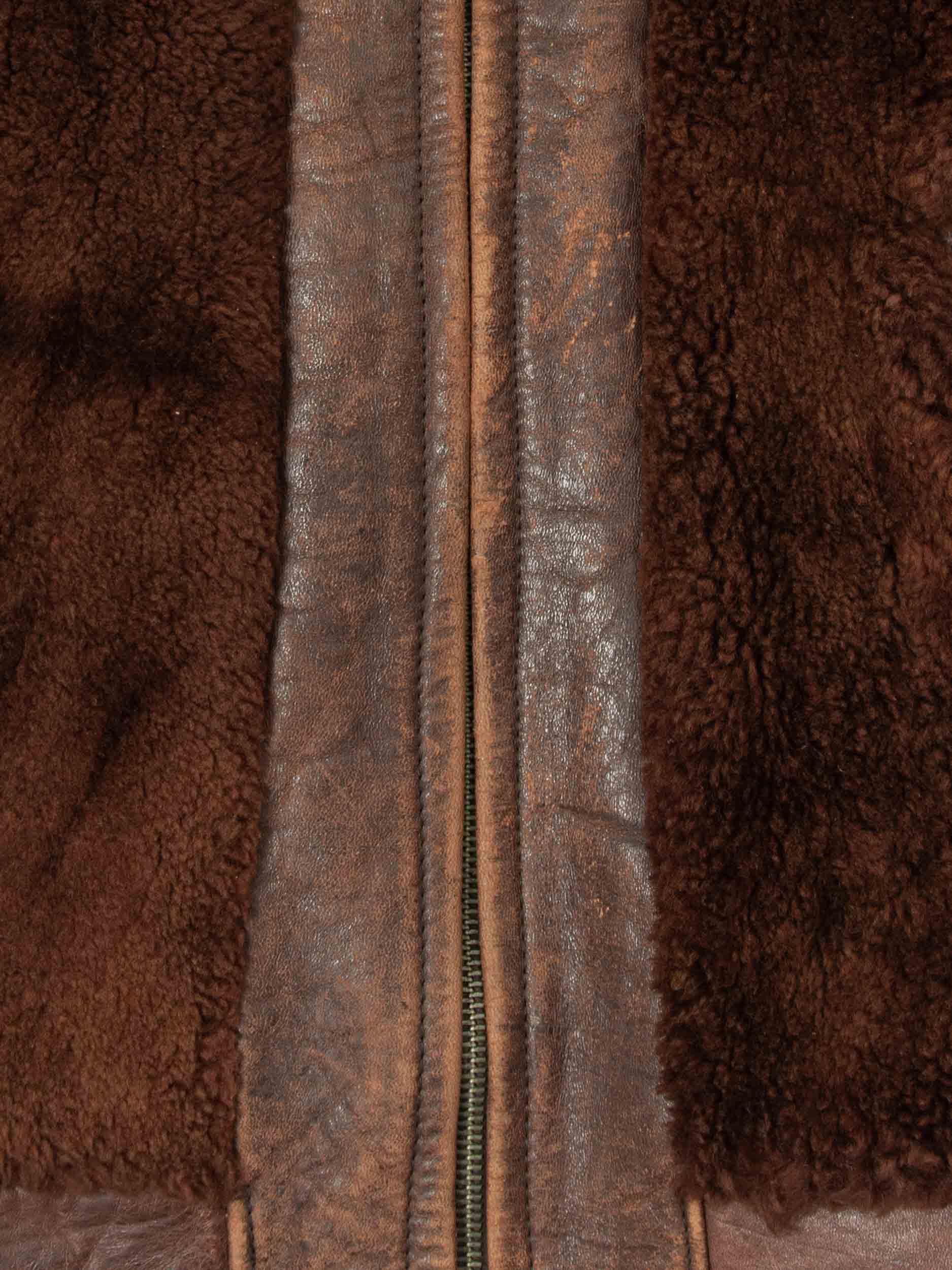 Vtg Rare 1930s Laskin Lamb 'Grizzly' Leather Jacket (M) - Image 14