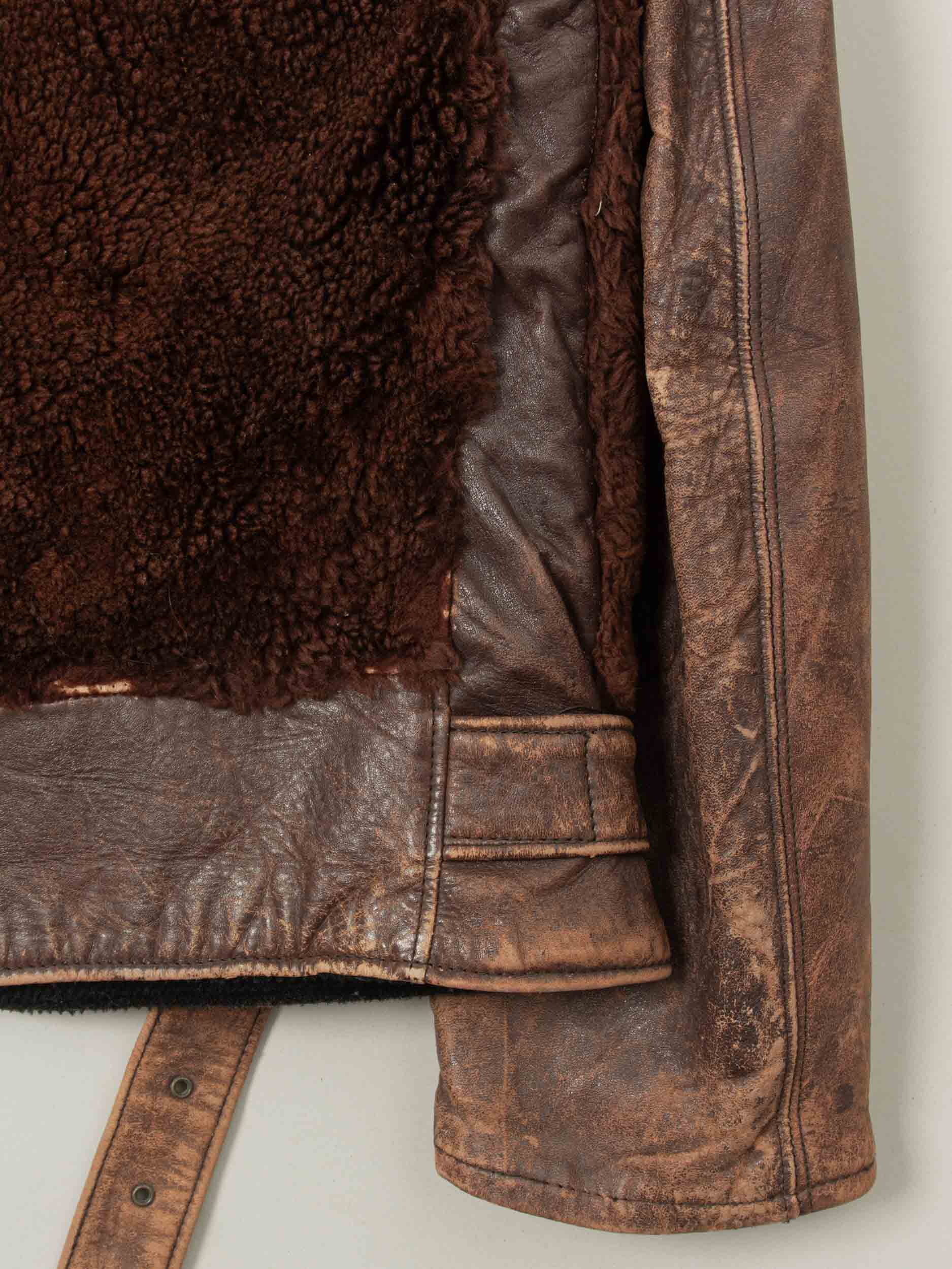 Vtg Rare 1930s Laskin Lamb 'Grizzly' Leather Jacket (M) - Image 17