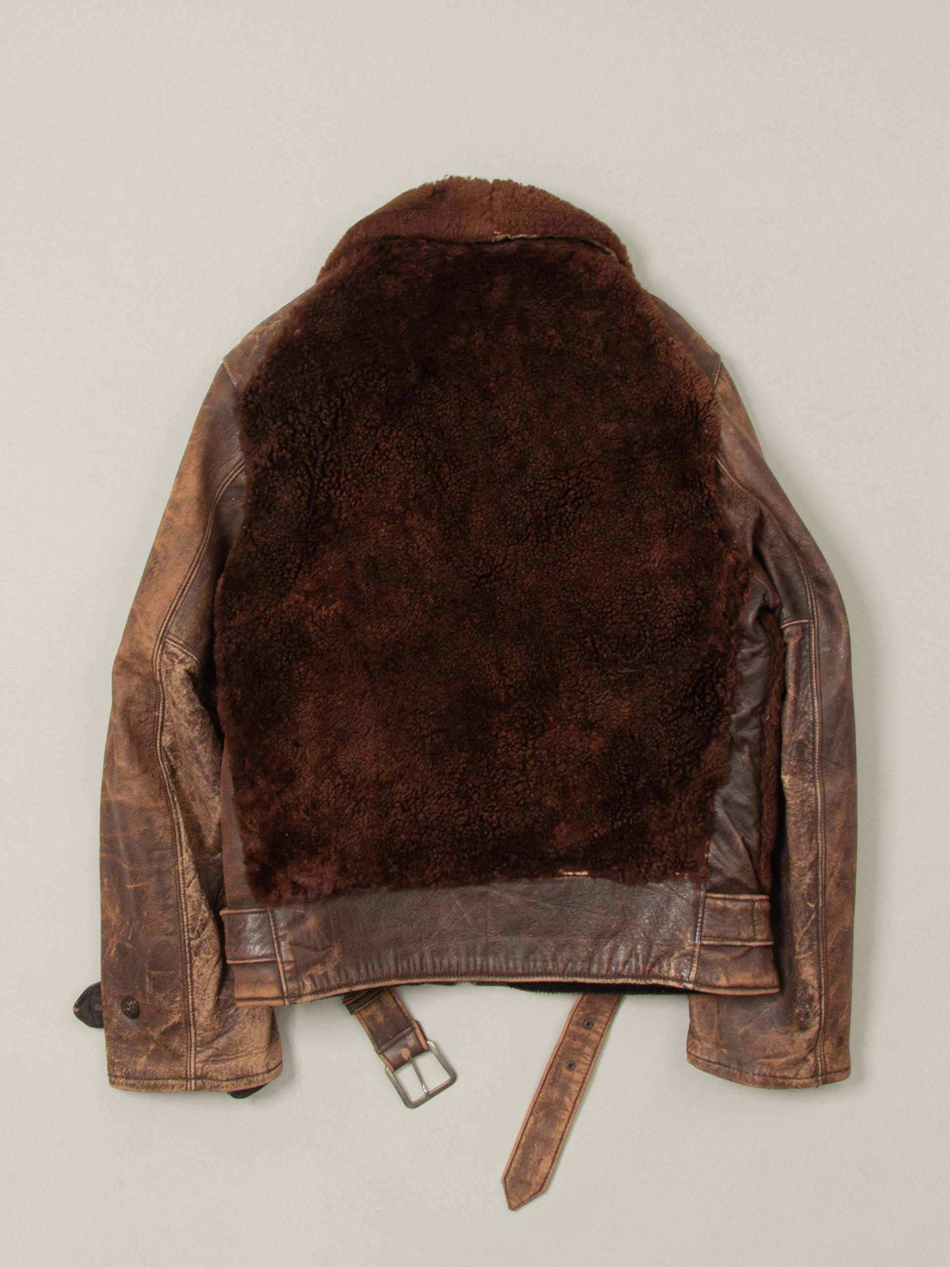 Vtg Rare 1930s Laskin Lamb 'Grizzly' Leather Jacket (M) - Image 3