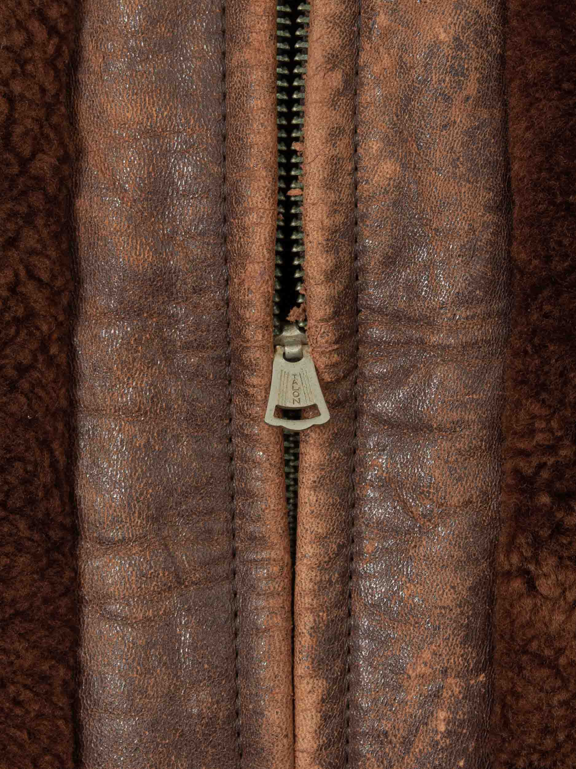 Vtg Rare 1930s Laskin Lamb 'Grizzly' Leather Jacket (M) - Image 7