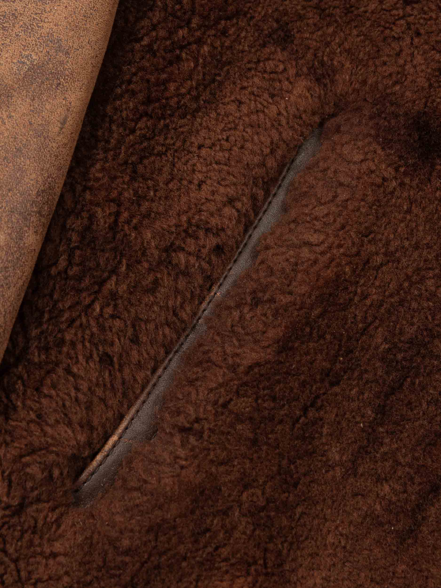 Vtg Rare 1930s Laskin Lamb 'Grizzly' Leather Jacket (M) - Image 8