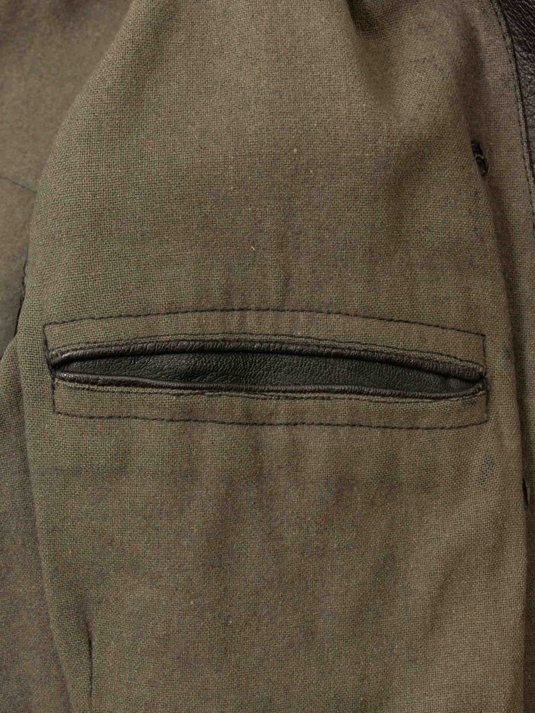 Vtg Rare 1940s Swedish Army Fringed Leather Jacket (M/L) - Image 12