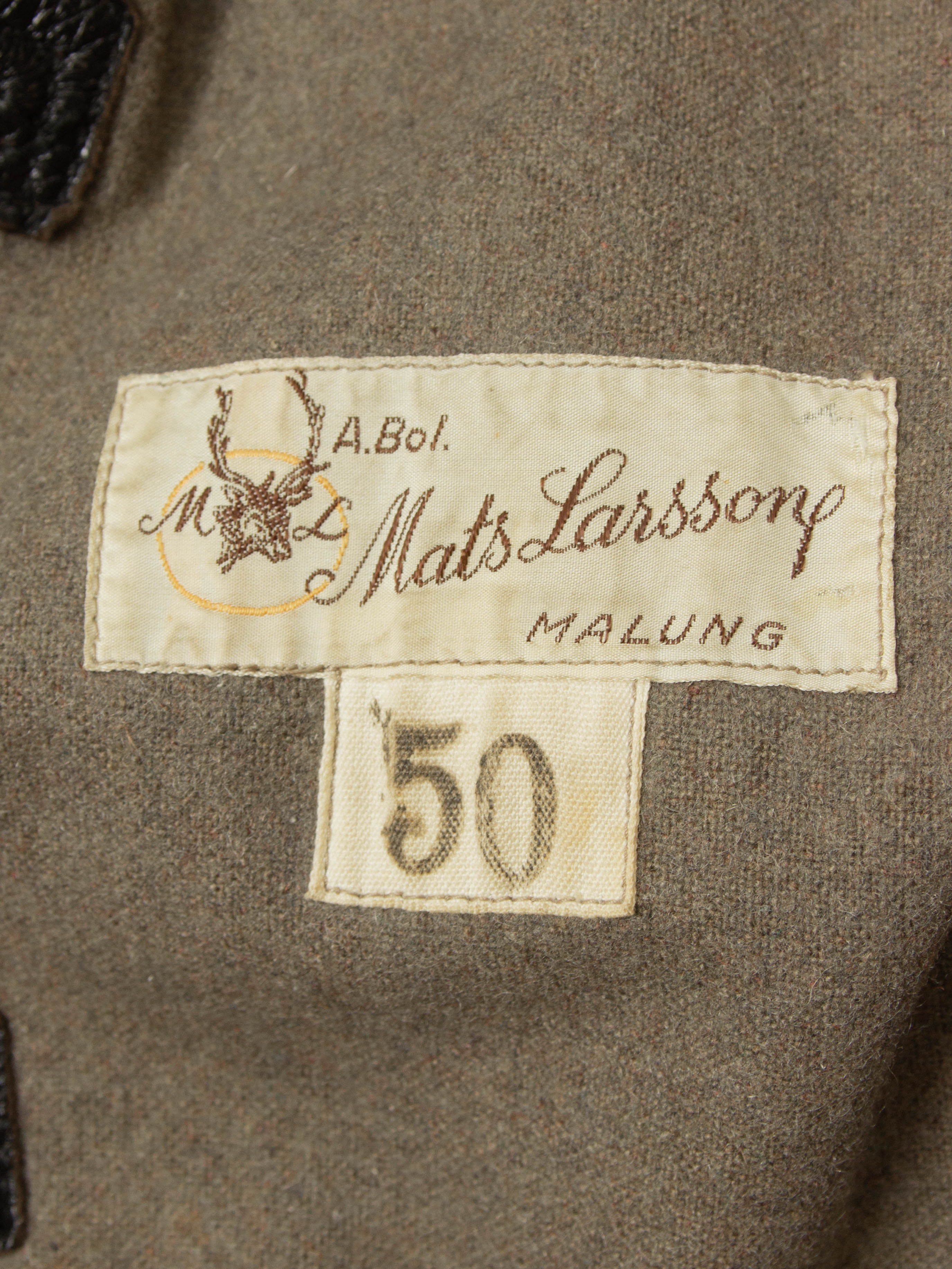 Vtg Rare 1950s Swedish Army Dispatch Leather Jacket (L) - Image 3