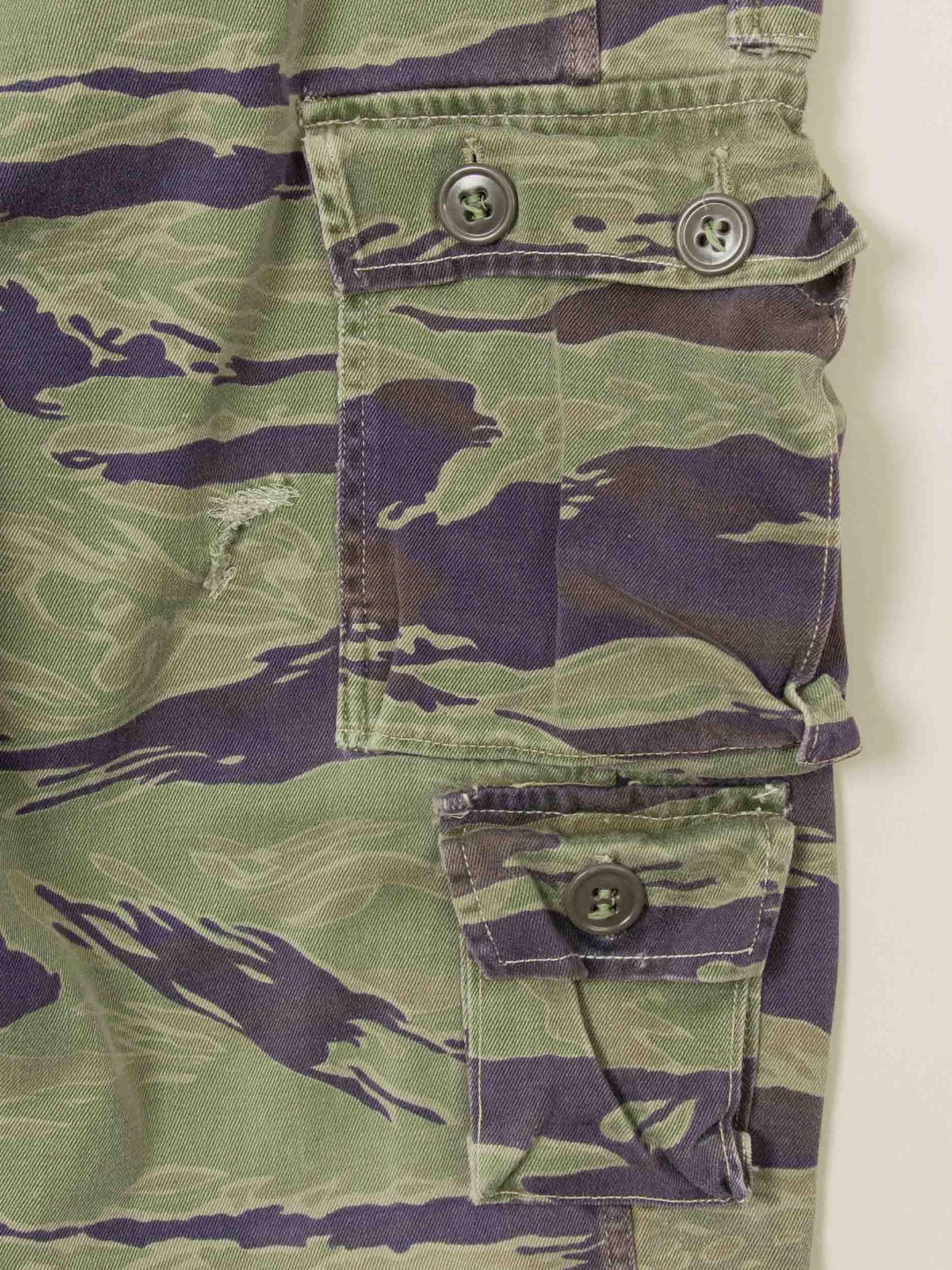 Vtg Rare 1960s US Army Tiger Stripe Camo Trousers (32x28) - Image 2