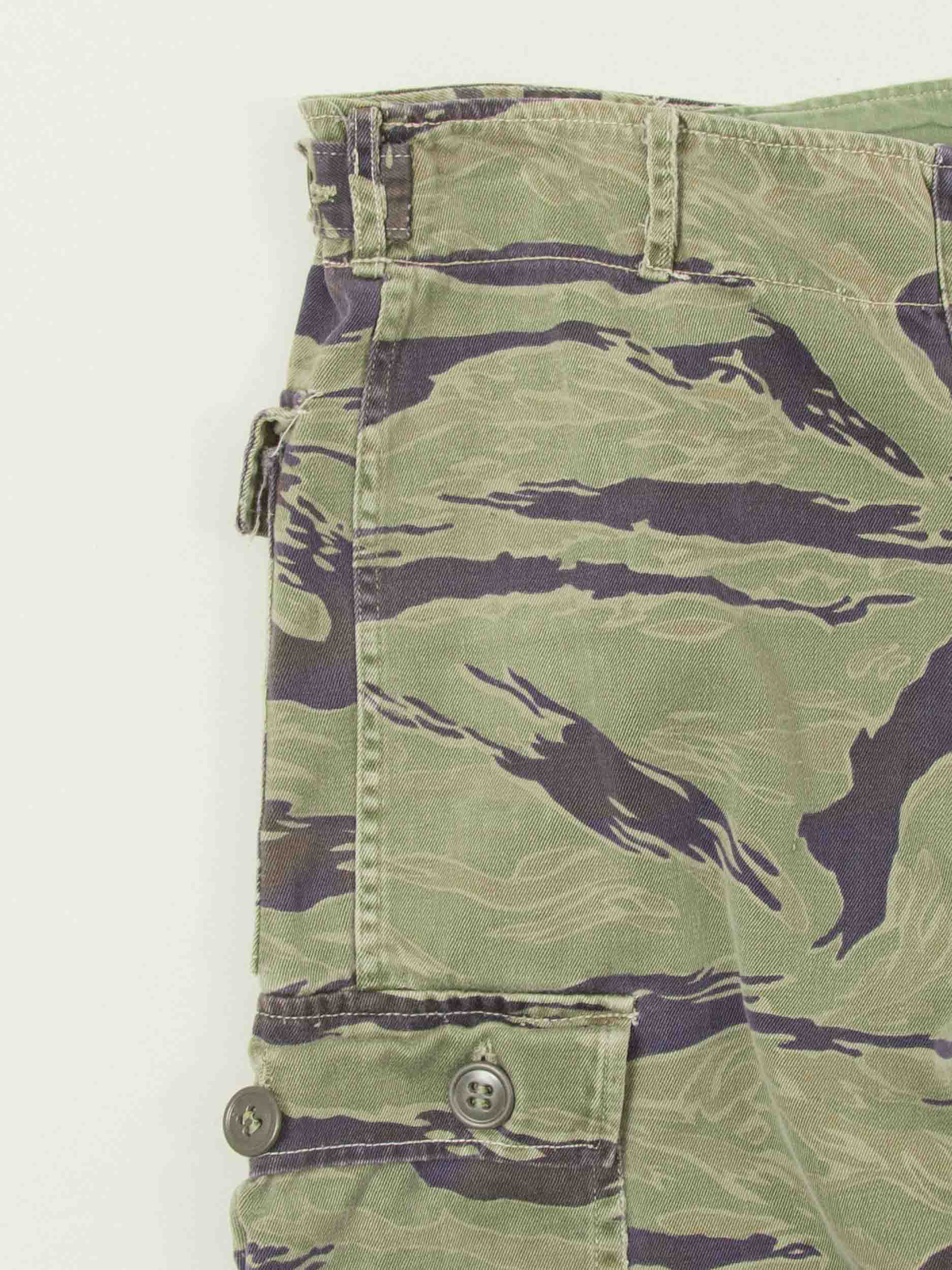 Vtg Rare 1960s US Army Tiger Stripe Camo Trousers (32x28) - Image 4