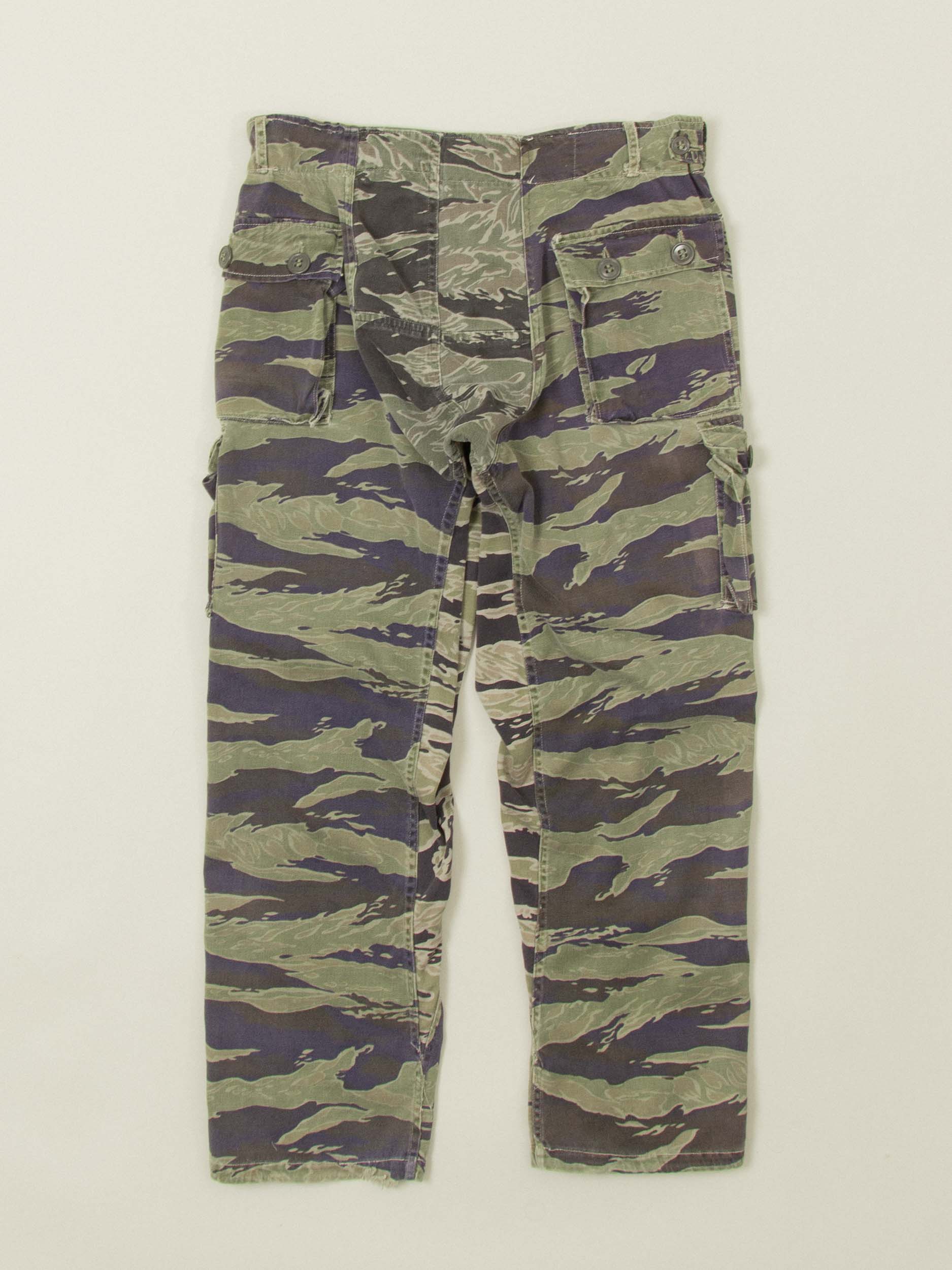 Vtg Rare 1960s US Army Tiger Stripe Camo Trousers (32x28) - Image 6