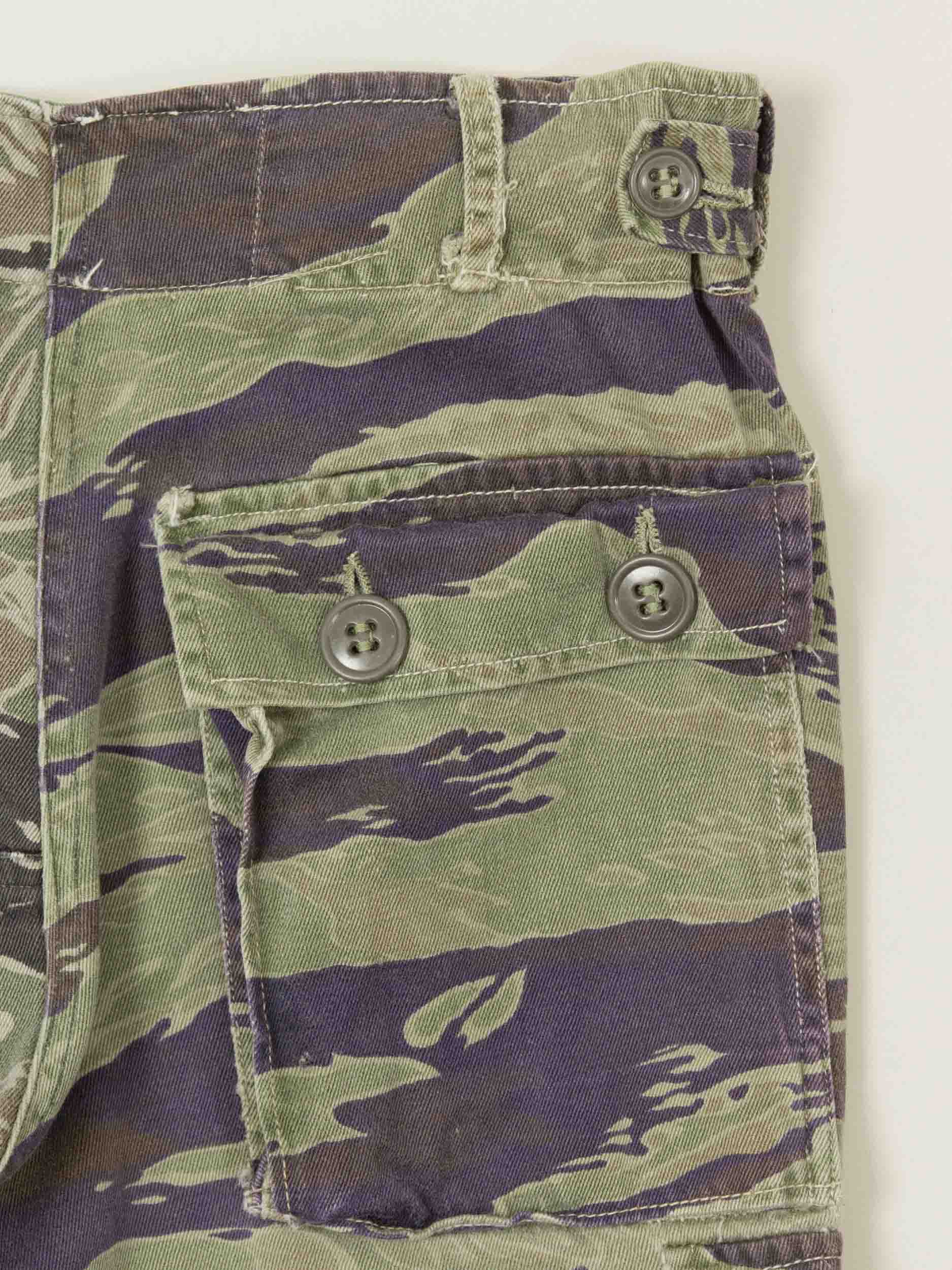 Vtg Rare 1960s US Army Tiger Stripe Camo Trousers (32x28) - Image 7
