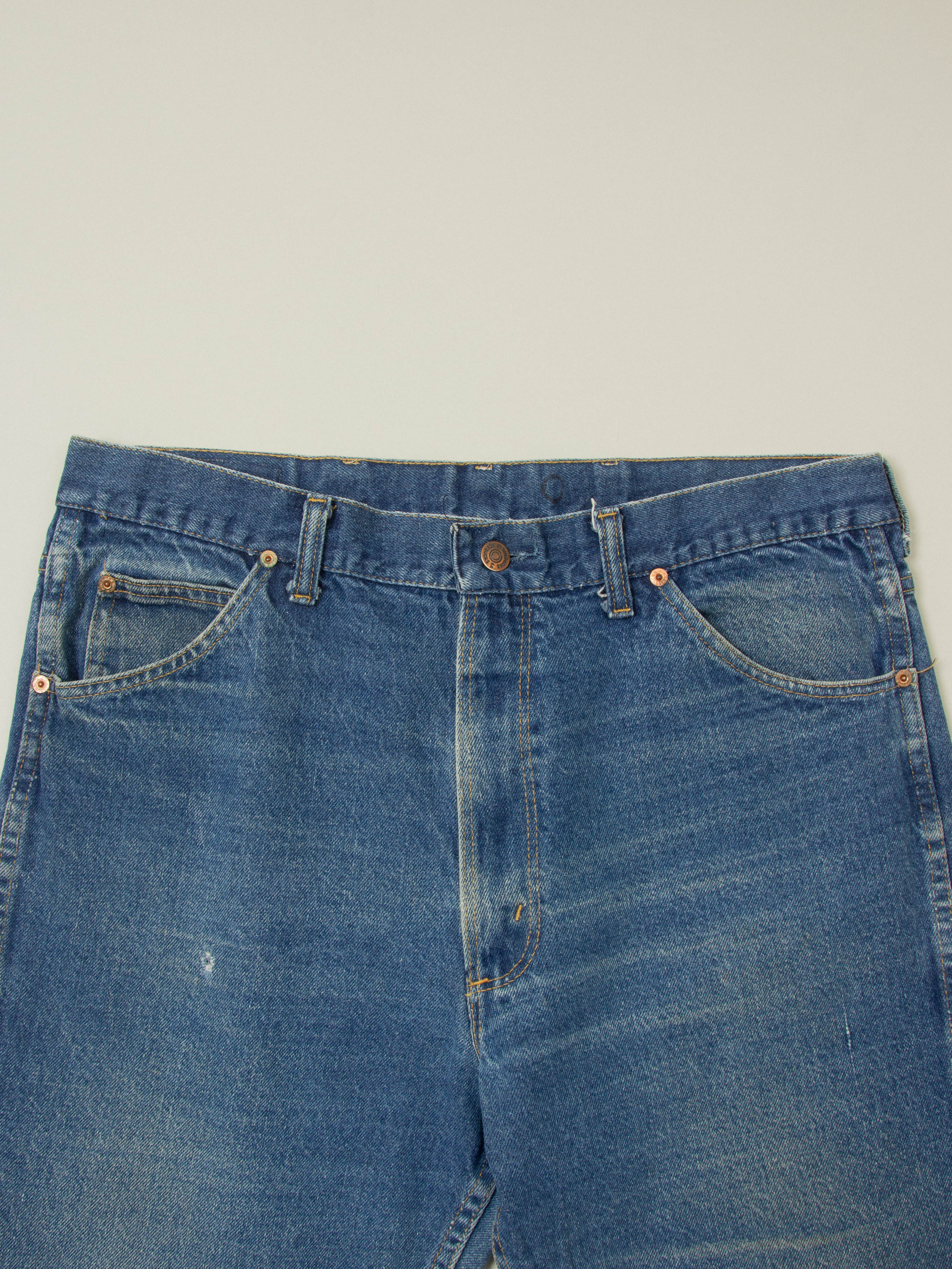 Vtg 1970s Roebucks Bootcut Jeans - Made in USA (38x33) - Image 2